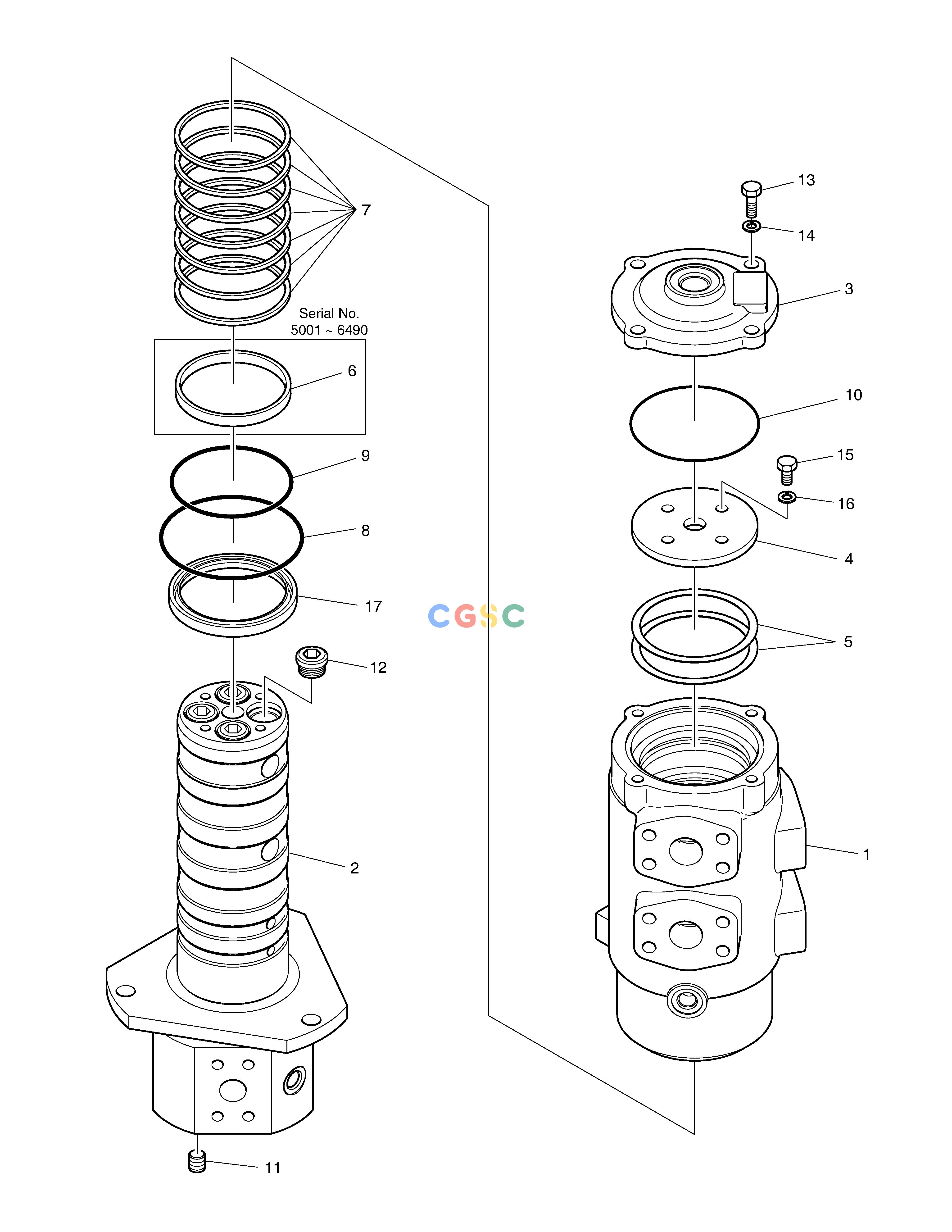 斗山零件查询CENTER JOINT DX350LC Doosan parts catalog online