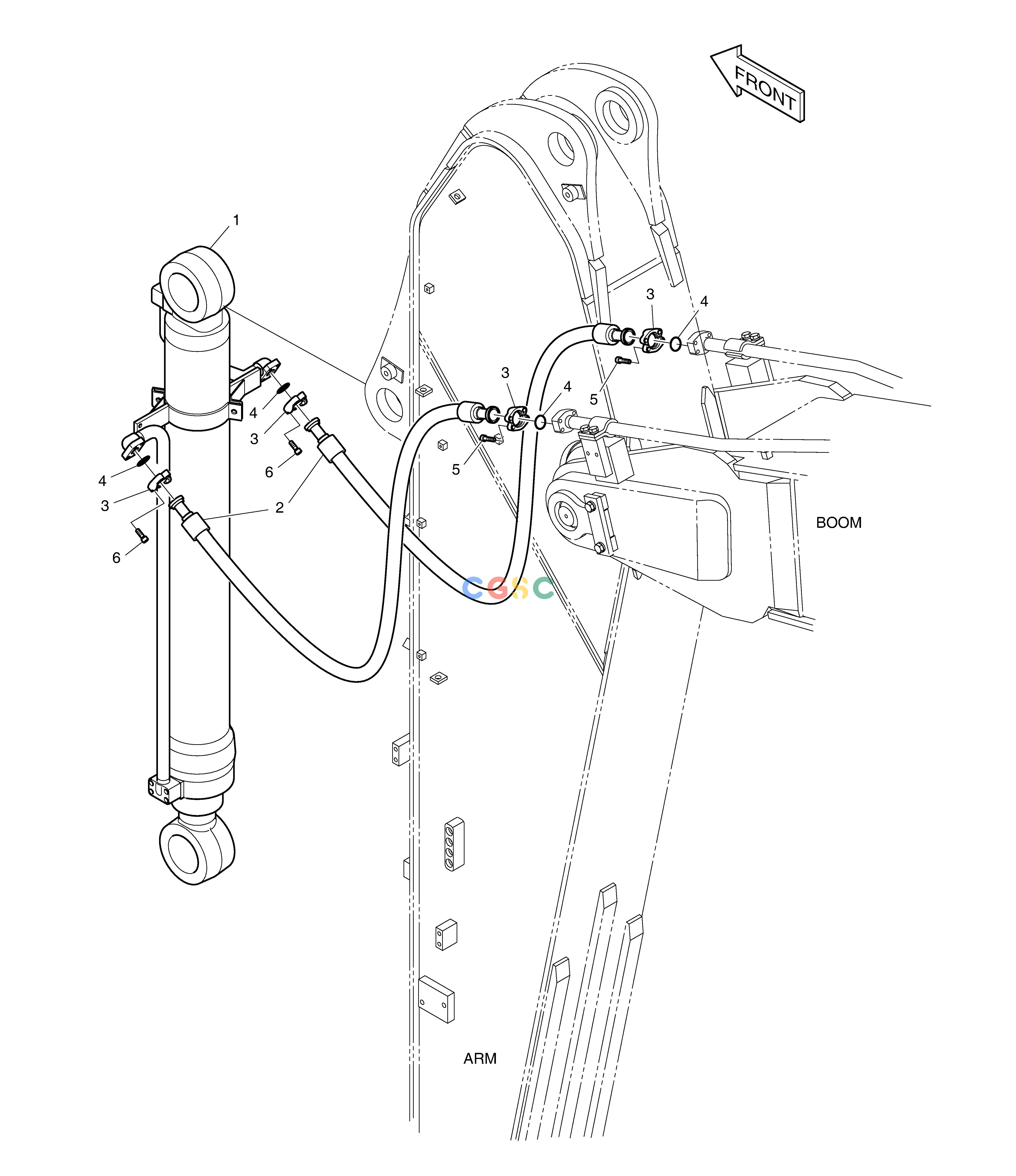 斗山零件查询ARM PIPING - ARM 3.2m DX350LC Doosan parts catalog online