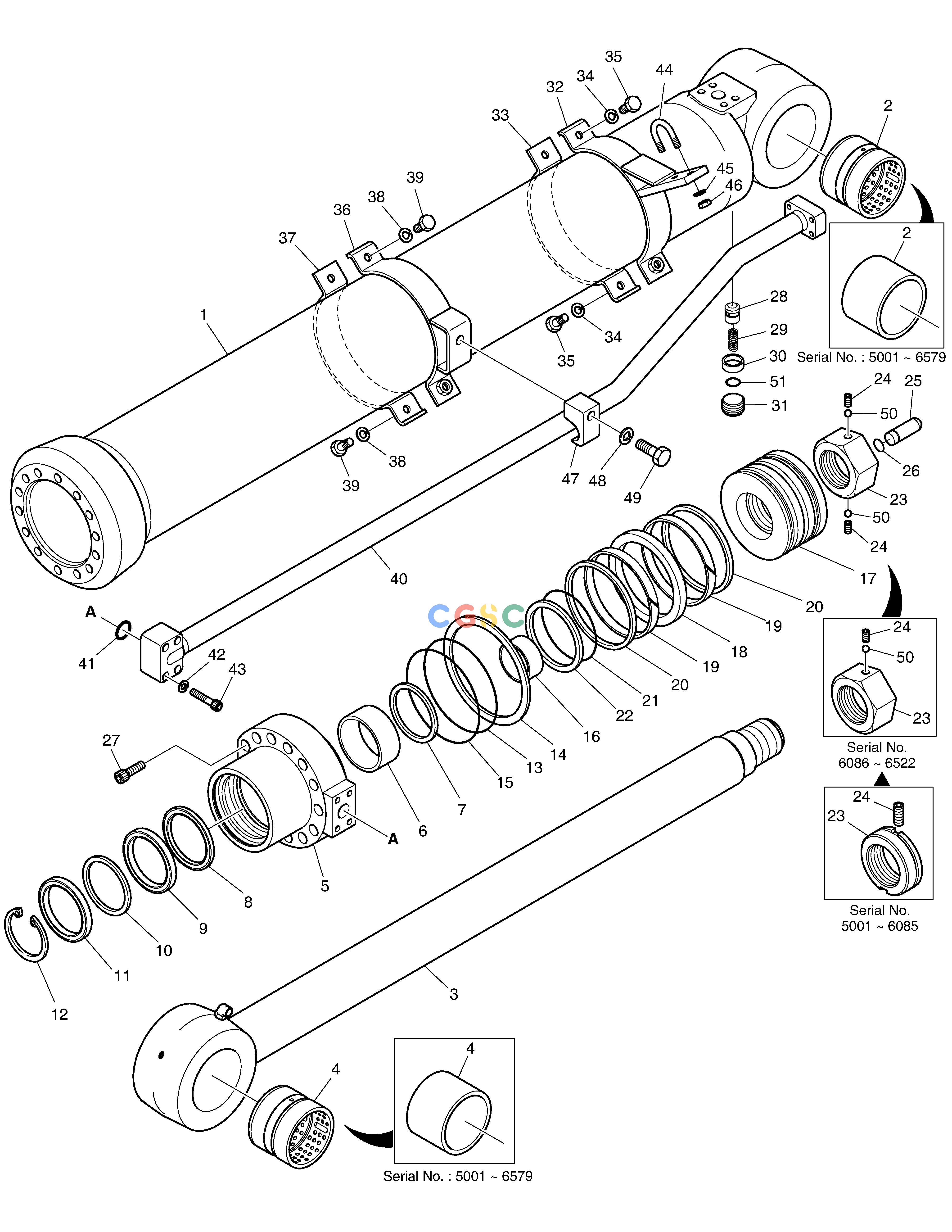 斗山零件查询ARM CYLINDER DX350LC Doosan parts catalog online