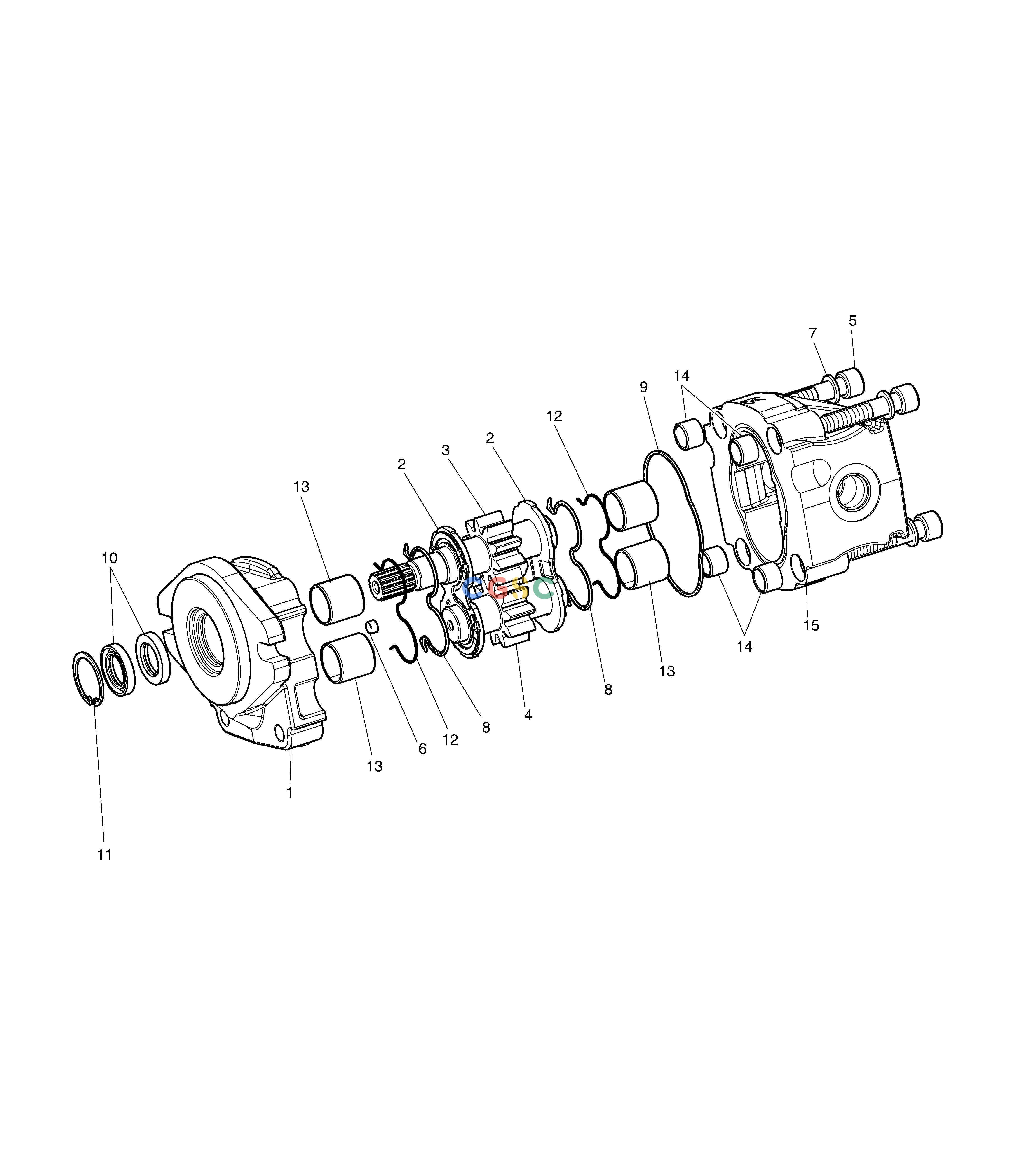 斗山零件查询GEAR PUMP - ROTATING DX350LC Doosan parts catalog online