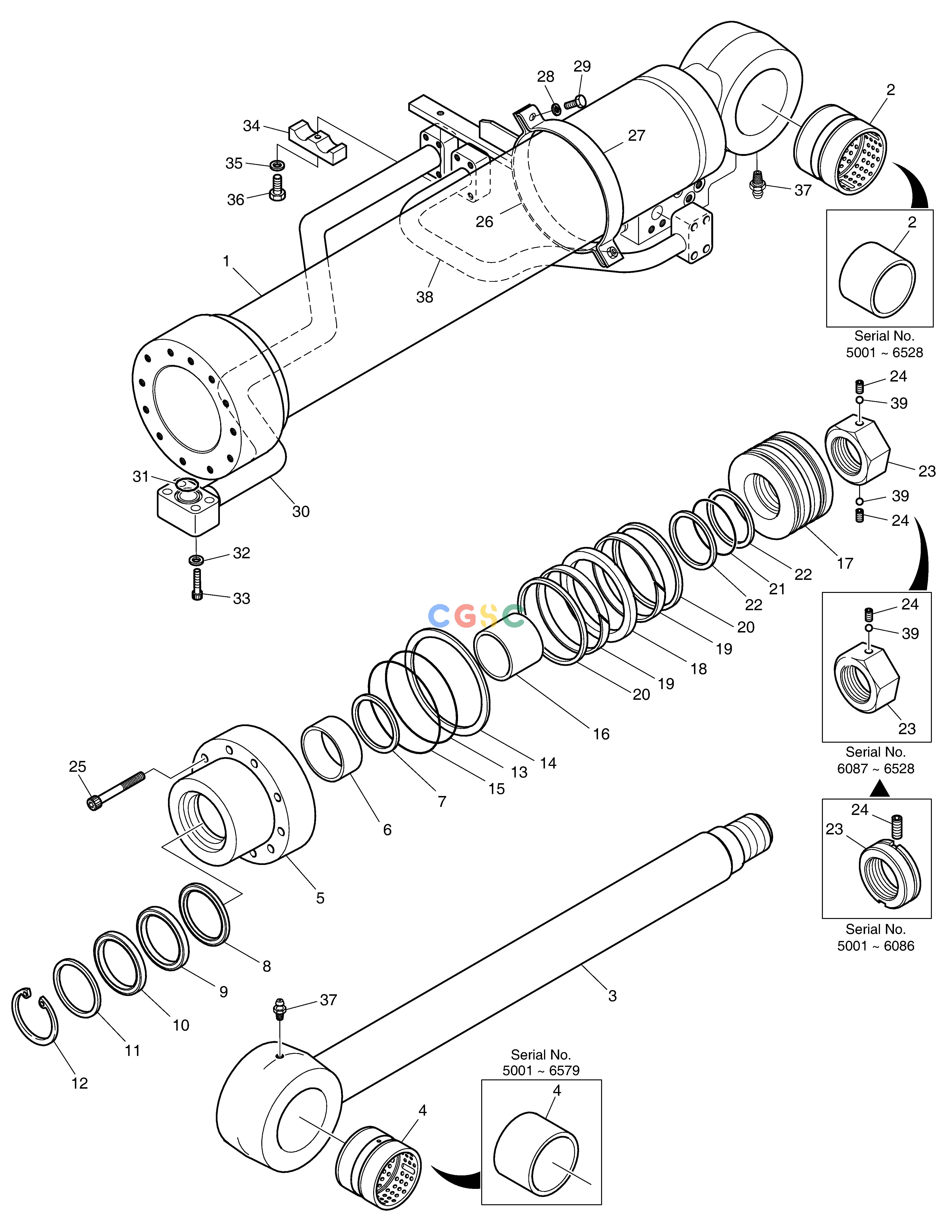 斗山零件查询BOOM CYLINDER(L.H)-LOCK VALVE DX350LC Doosan parts catalog online