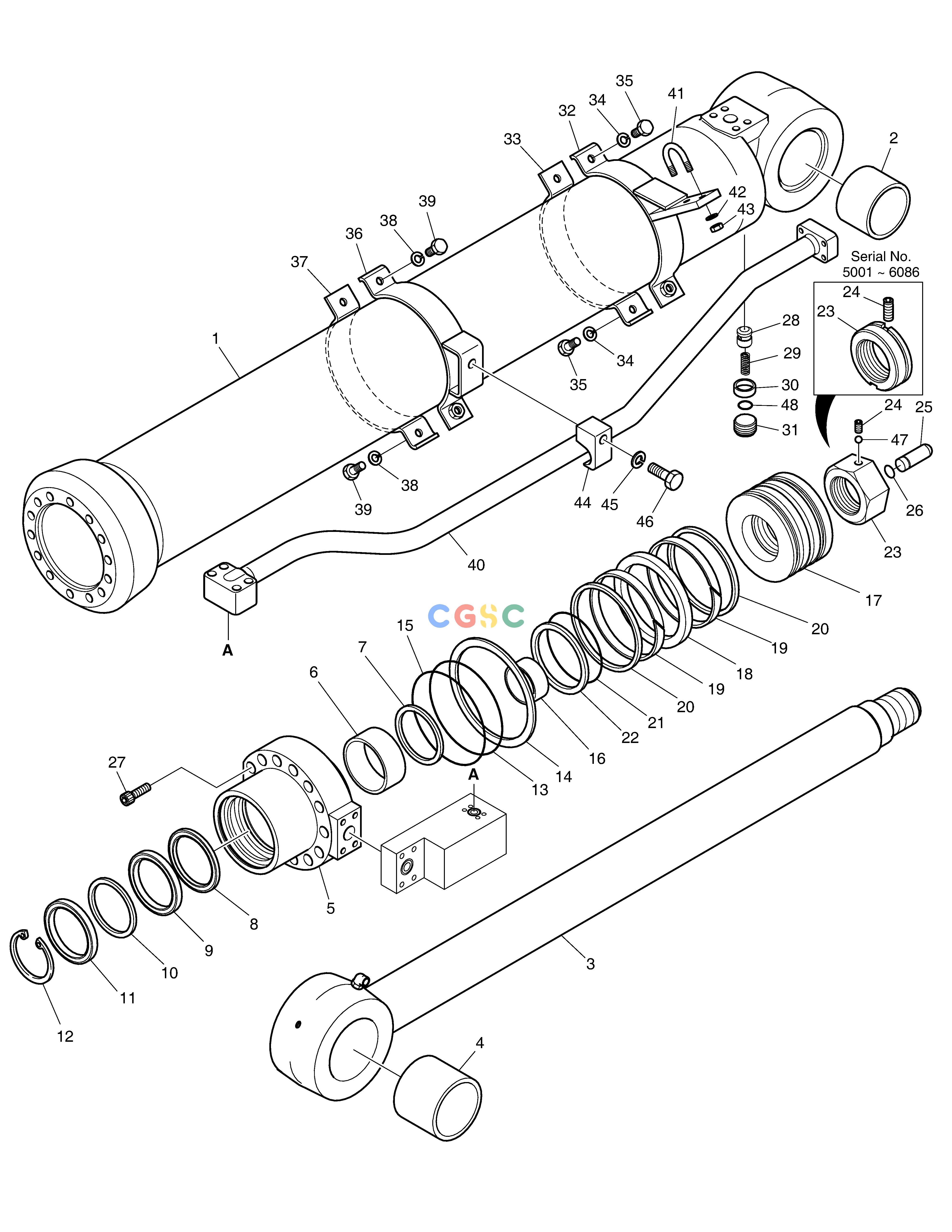 斗山零件查询ARM CYLINDER-LOCK VALVE DX350LC Doosan parts catalog online