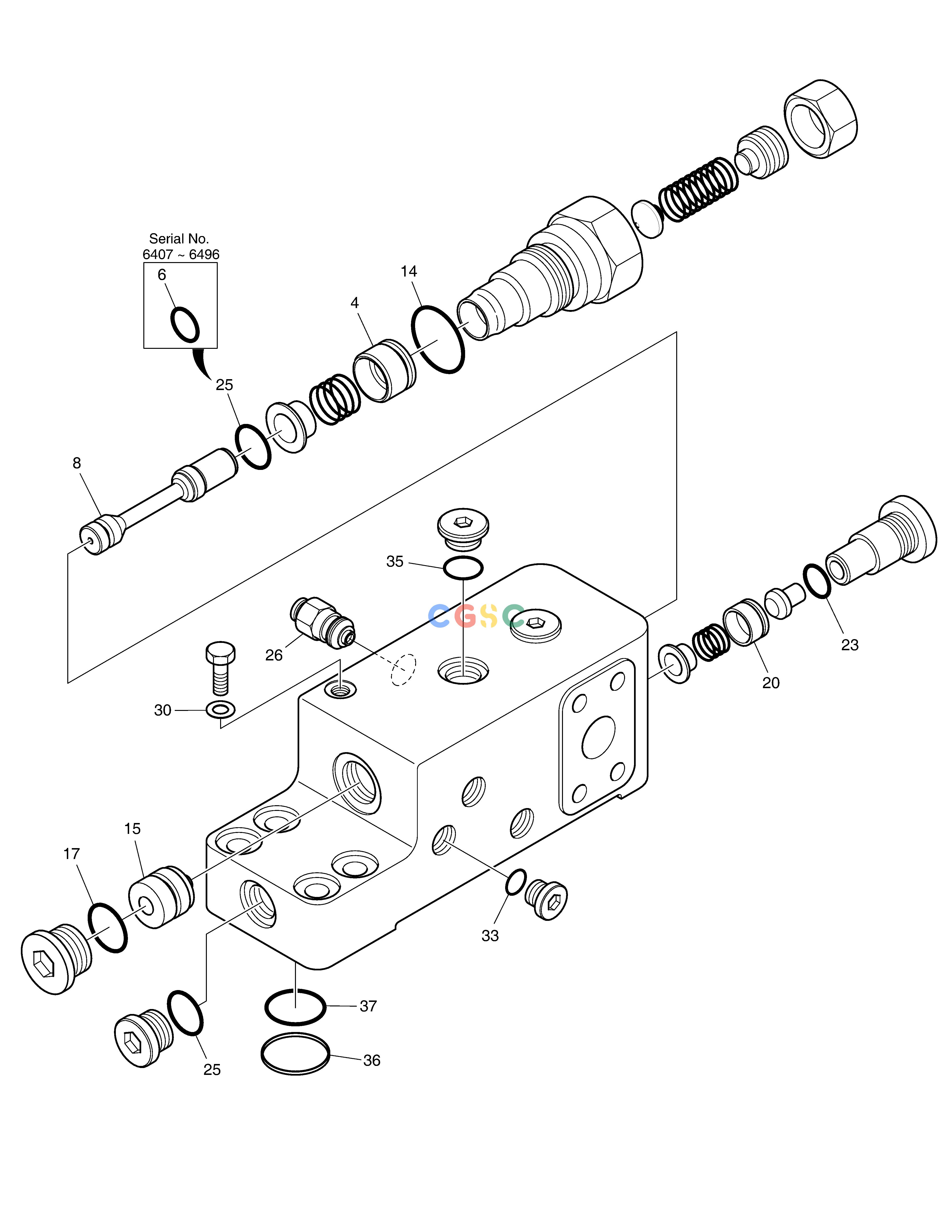 斗山零件查询LOCK VALVE - ARM DX350LC Doosan parts catalog online