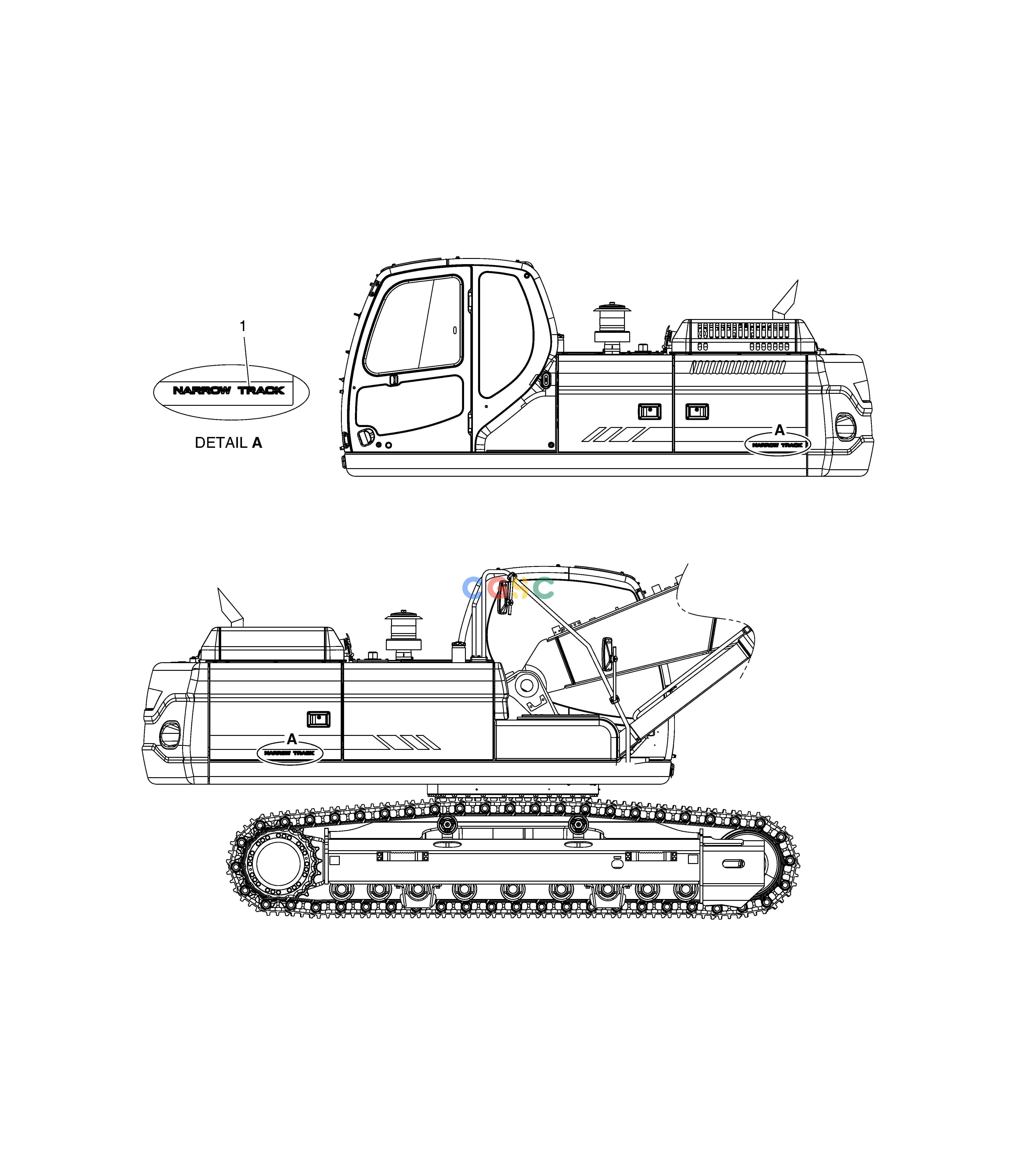 斗山零件查询DECAL - NARROW DX350LC Doosan parts catalog online