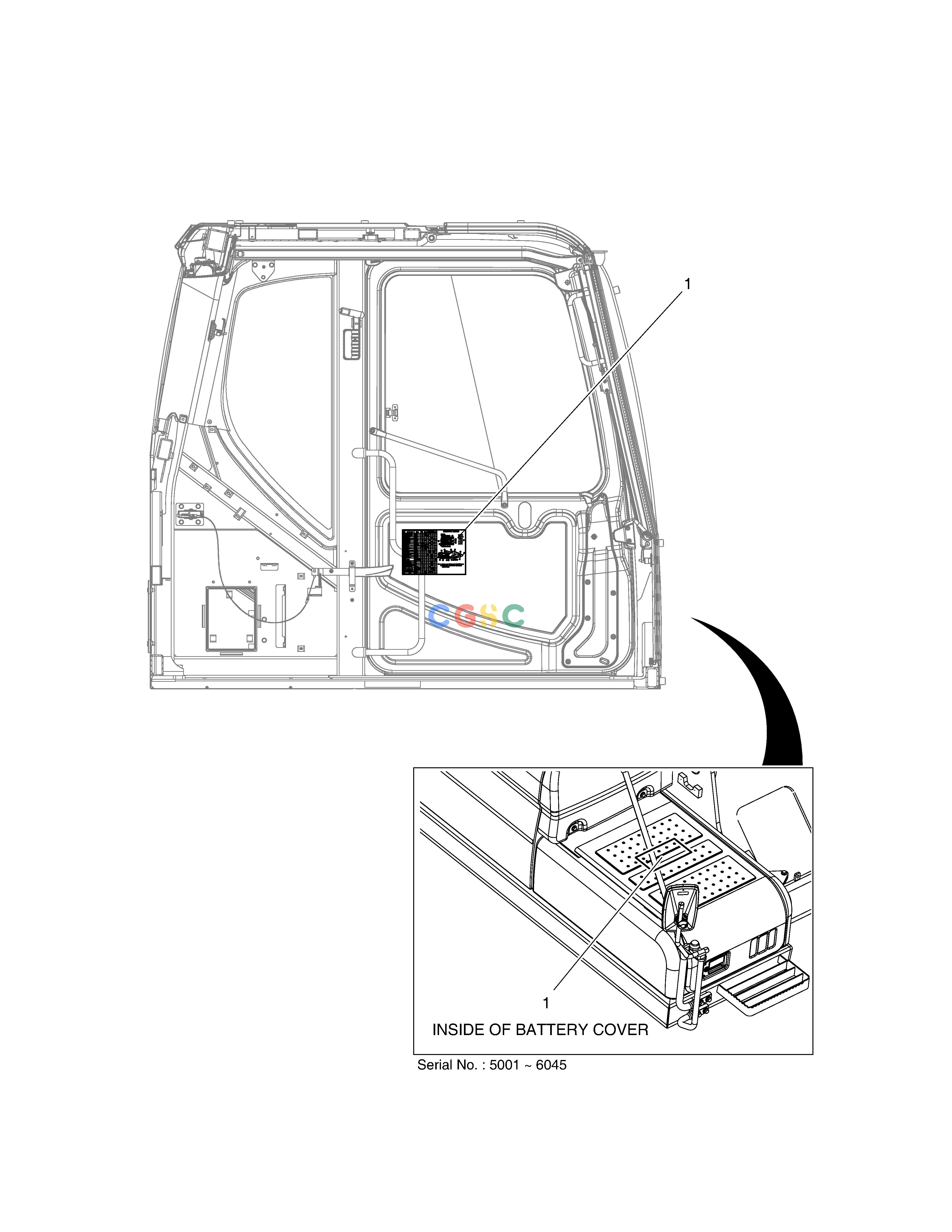 斗山零件查询DECAL - LUBRICATION(EXPORT) DX350LC Doosan parts catalog online