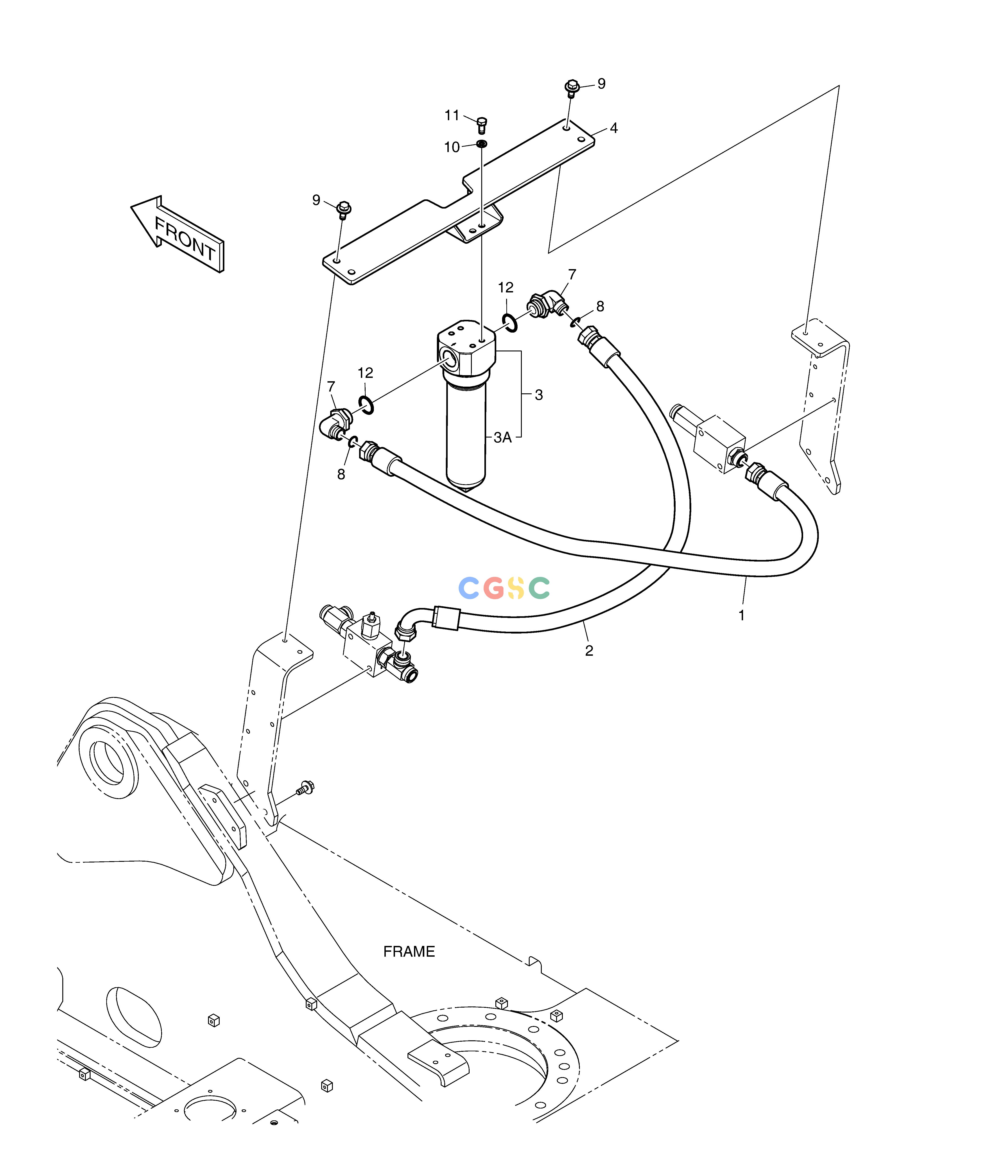 斗山零件查询ONE WAY PIPING - WITH FILTER DX350LC Doosan parts catalog online