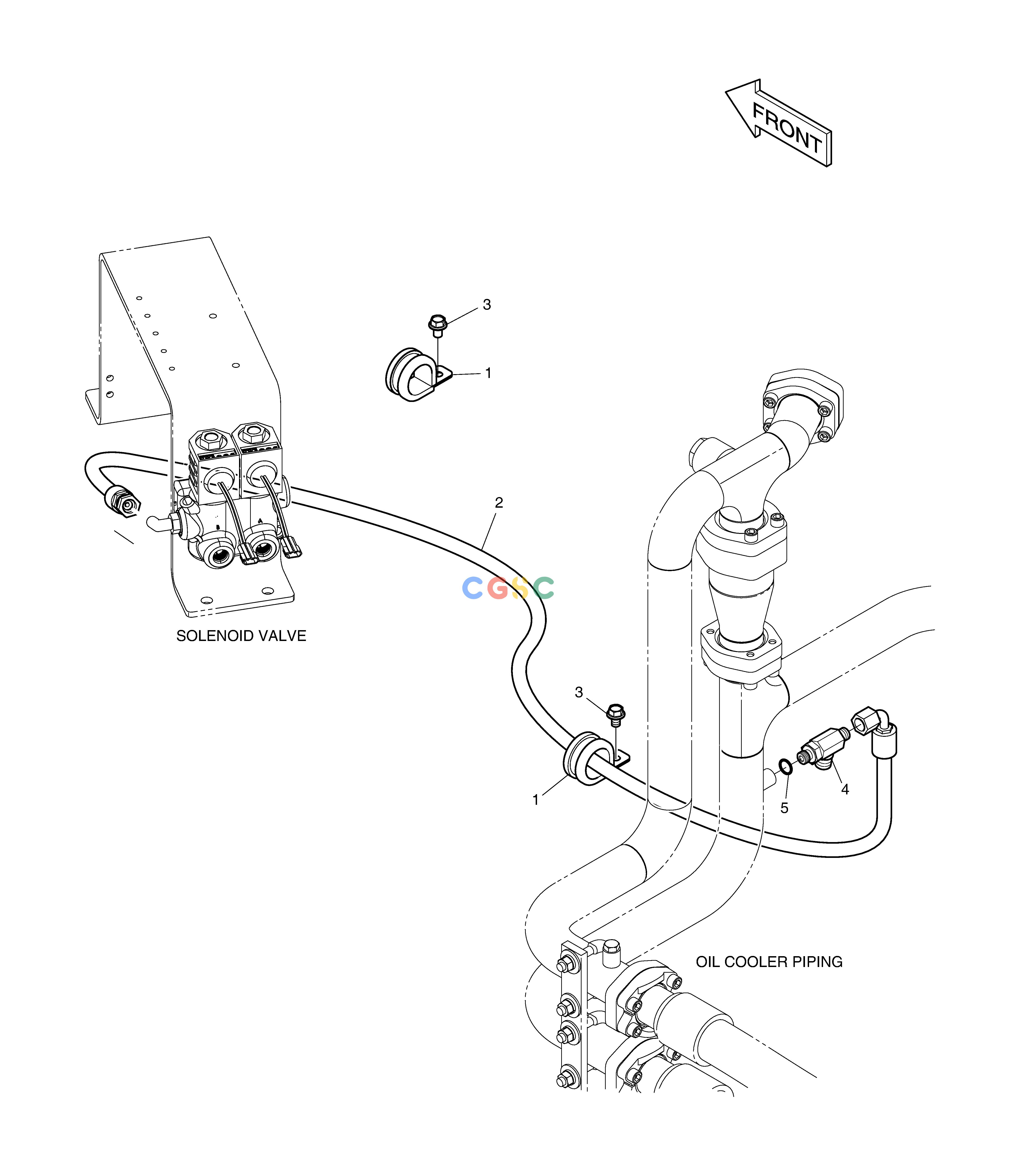 斗山零件查询PILOT PIPING - ROTATING & QUICK FIT DX350LC Doosan parts catalog online