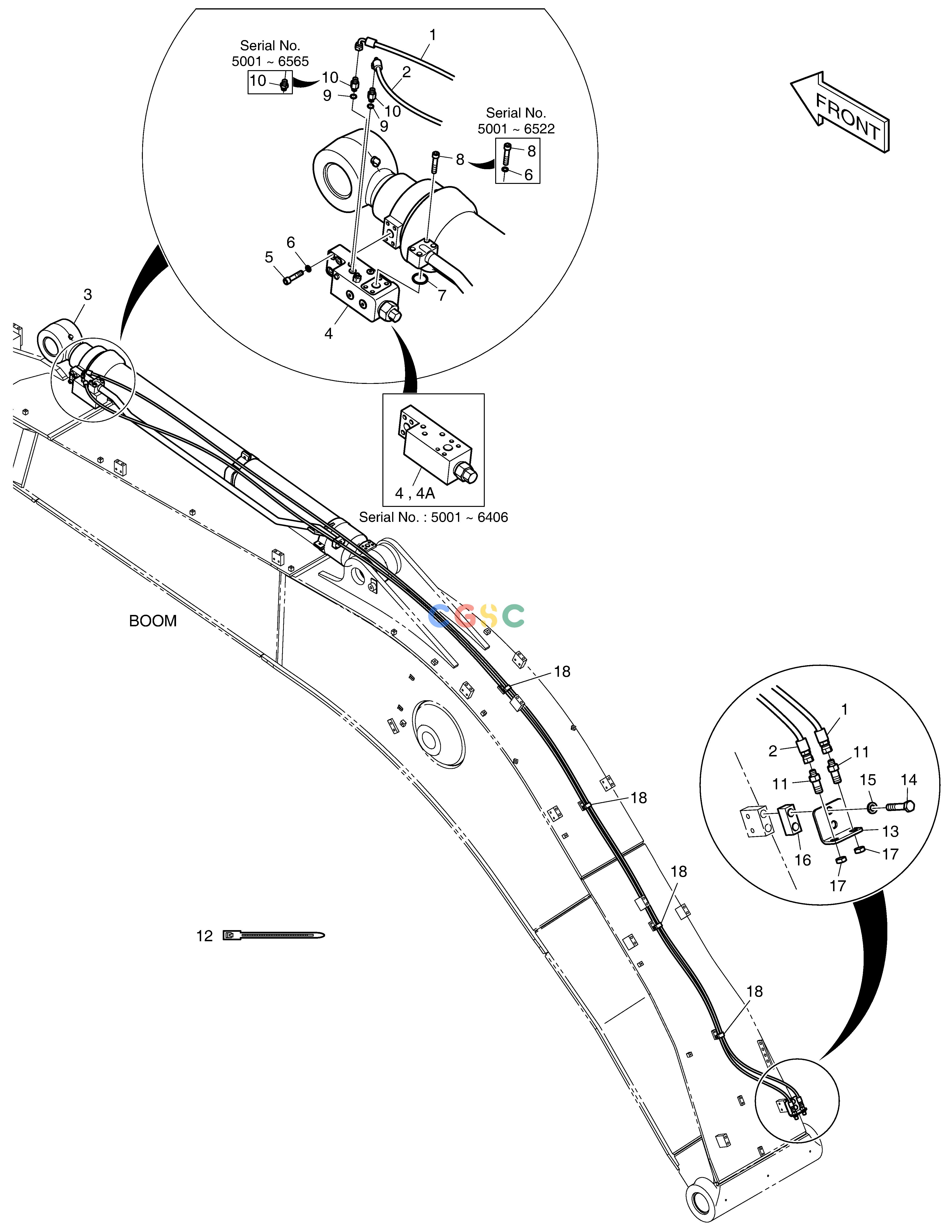 斗山零件查询ARM PIPING - LOCK VALVE DX350LC Doosan parts catalog online