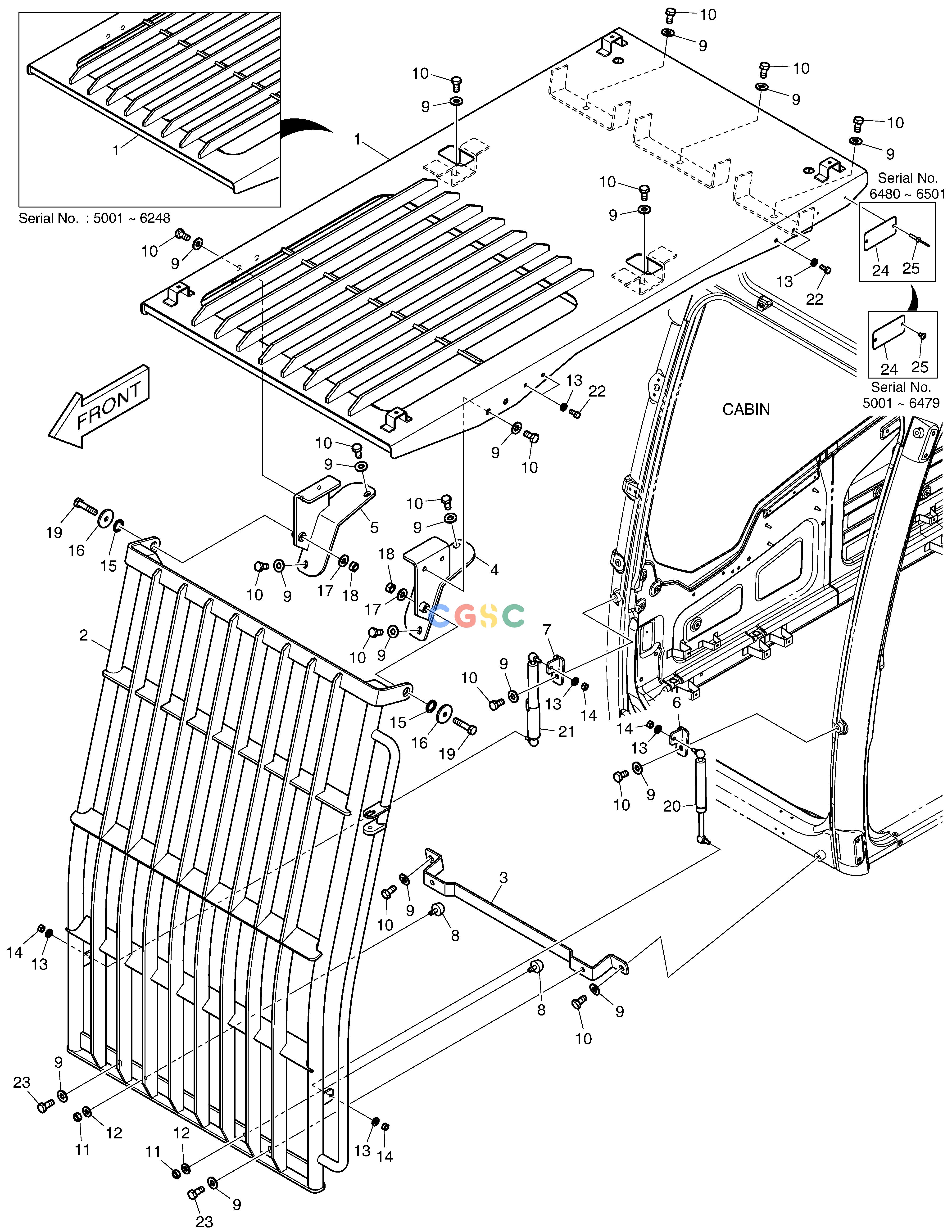 斗山零件查询FOGS GUARD ASS'Y DX350LC Doosan parts catalog online