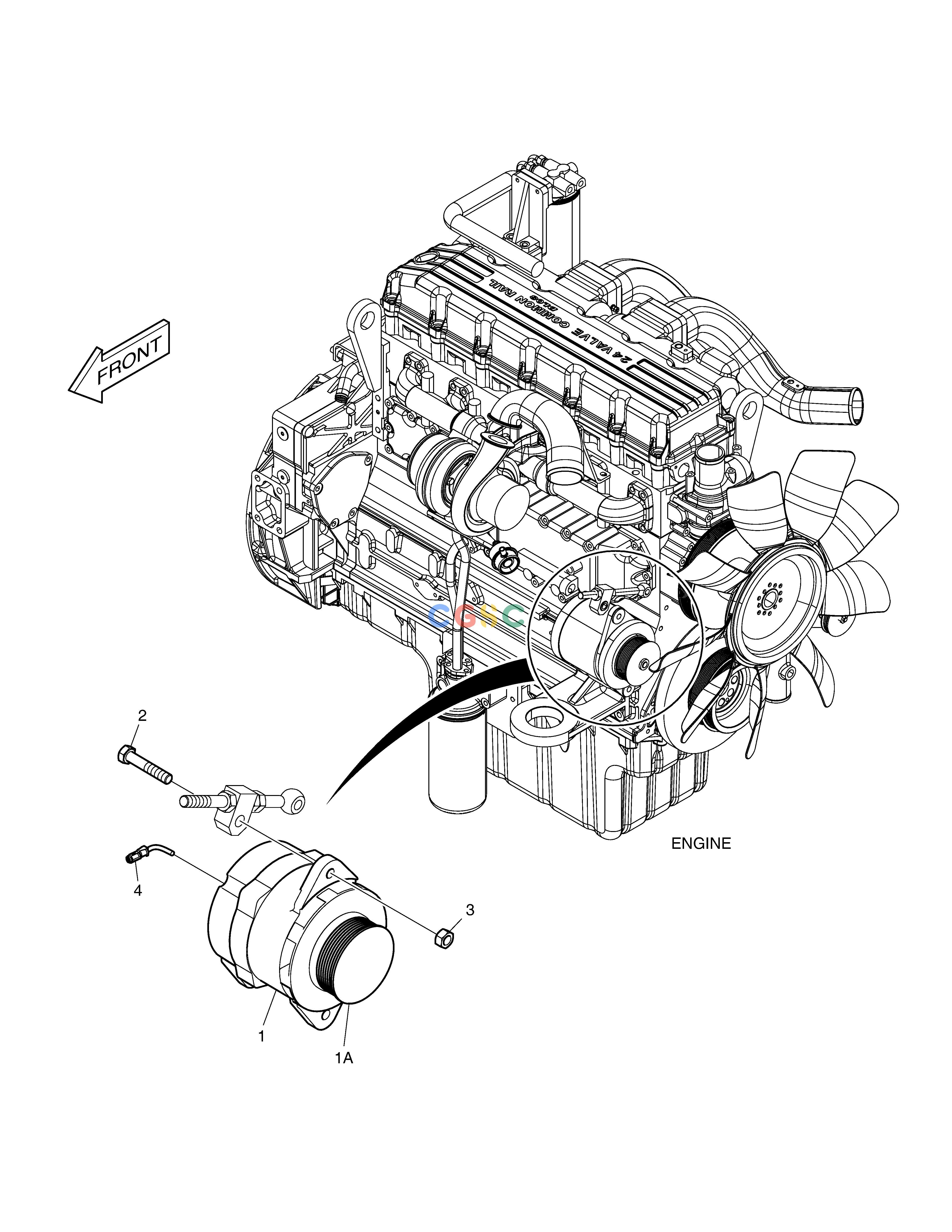 斗山零件查询ALTERNATOR - 80A DX350LC Doosan parts catalog online