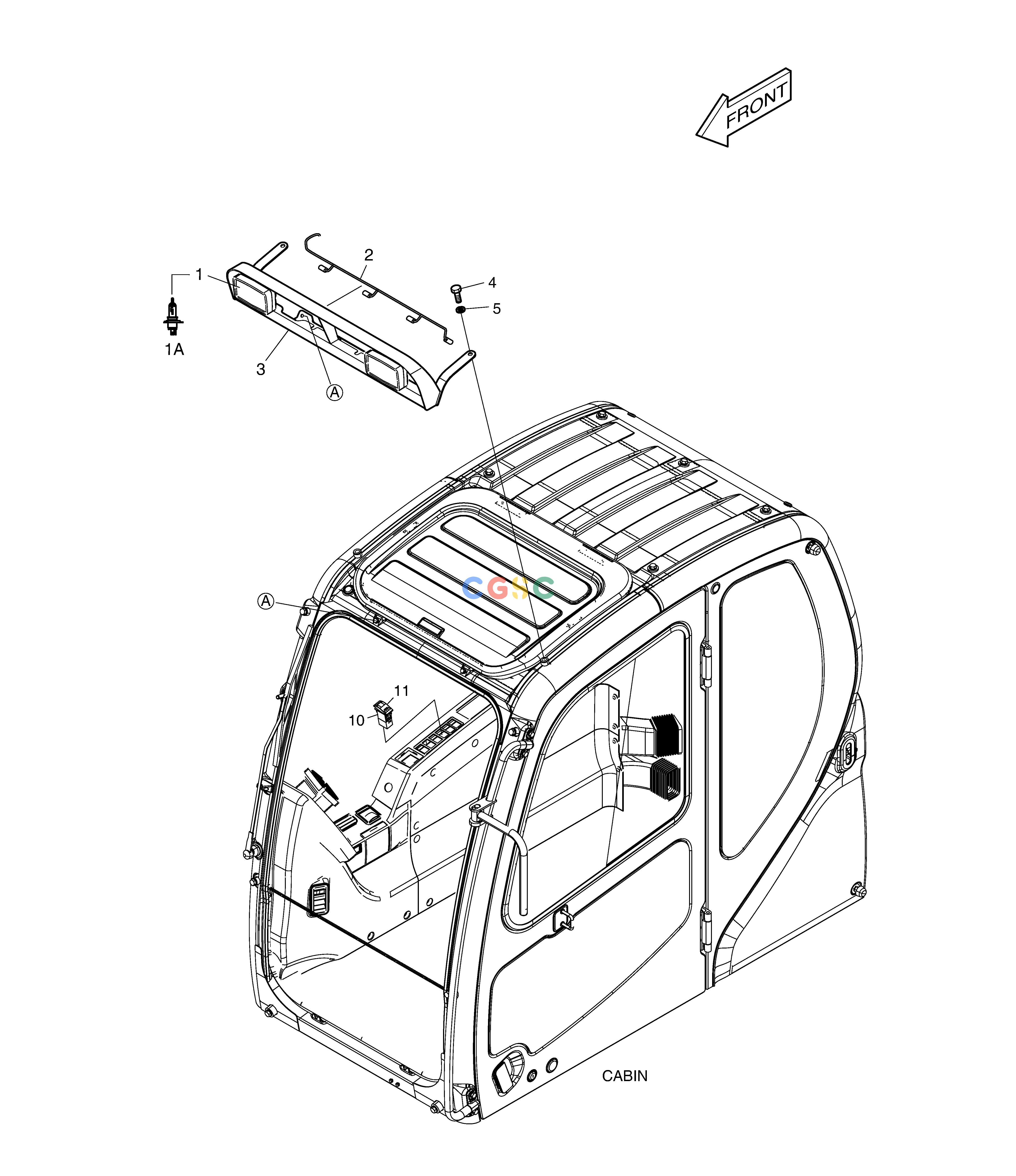 斗山零件查询WORKING LAMP(2-LAMP) DX350LC Doosan parts catalog online
