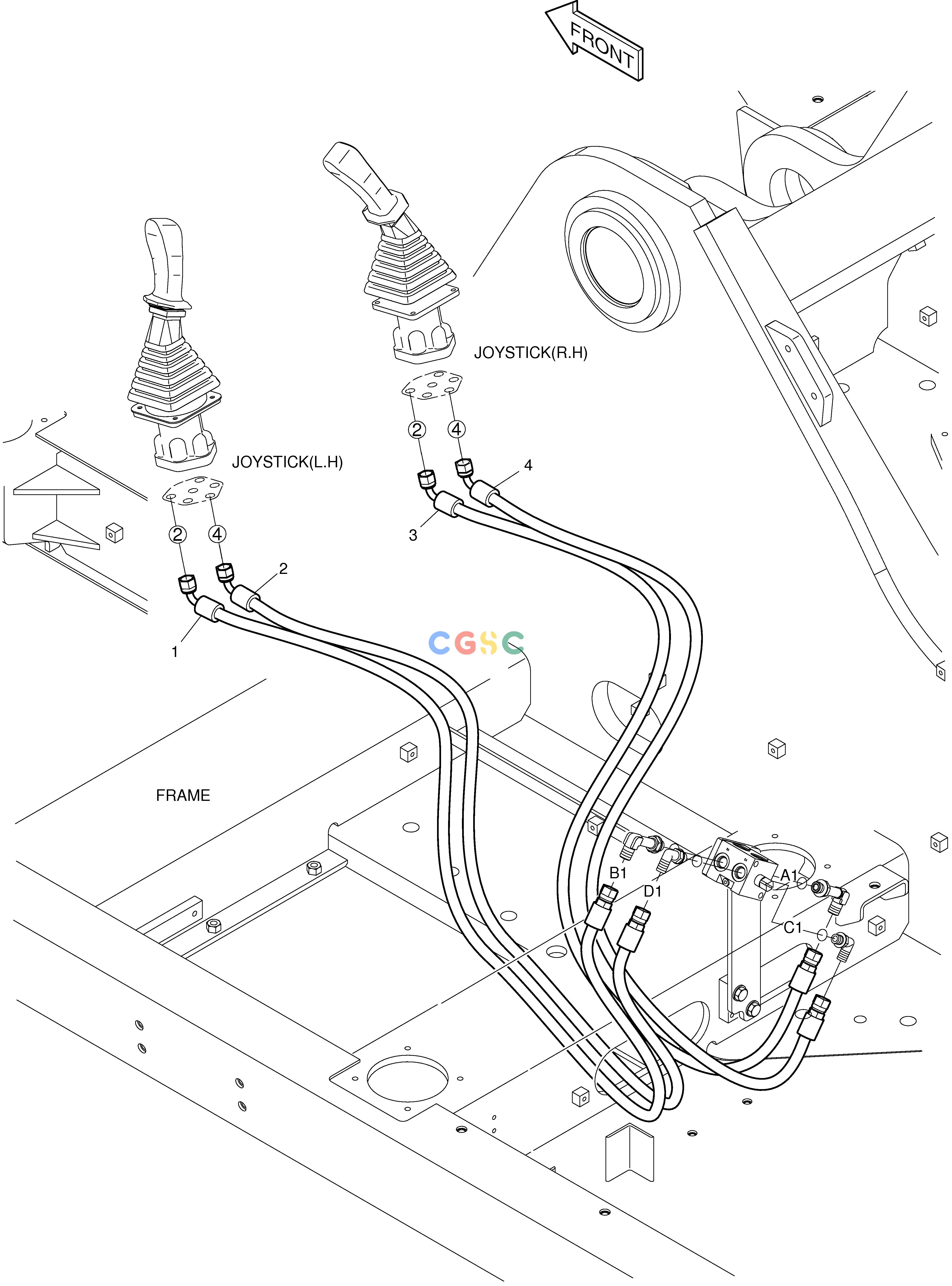 斗山零件查询PATTERN CHANGE PIPING(2) DX350LC Doosan parts catalog online