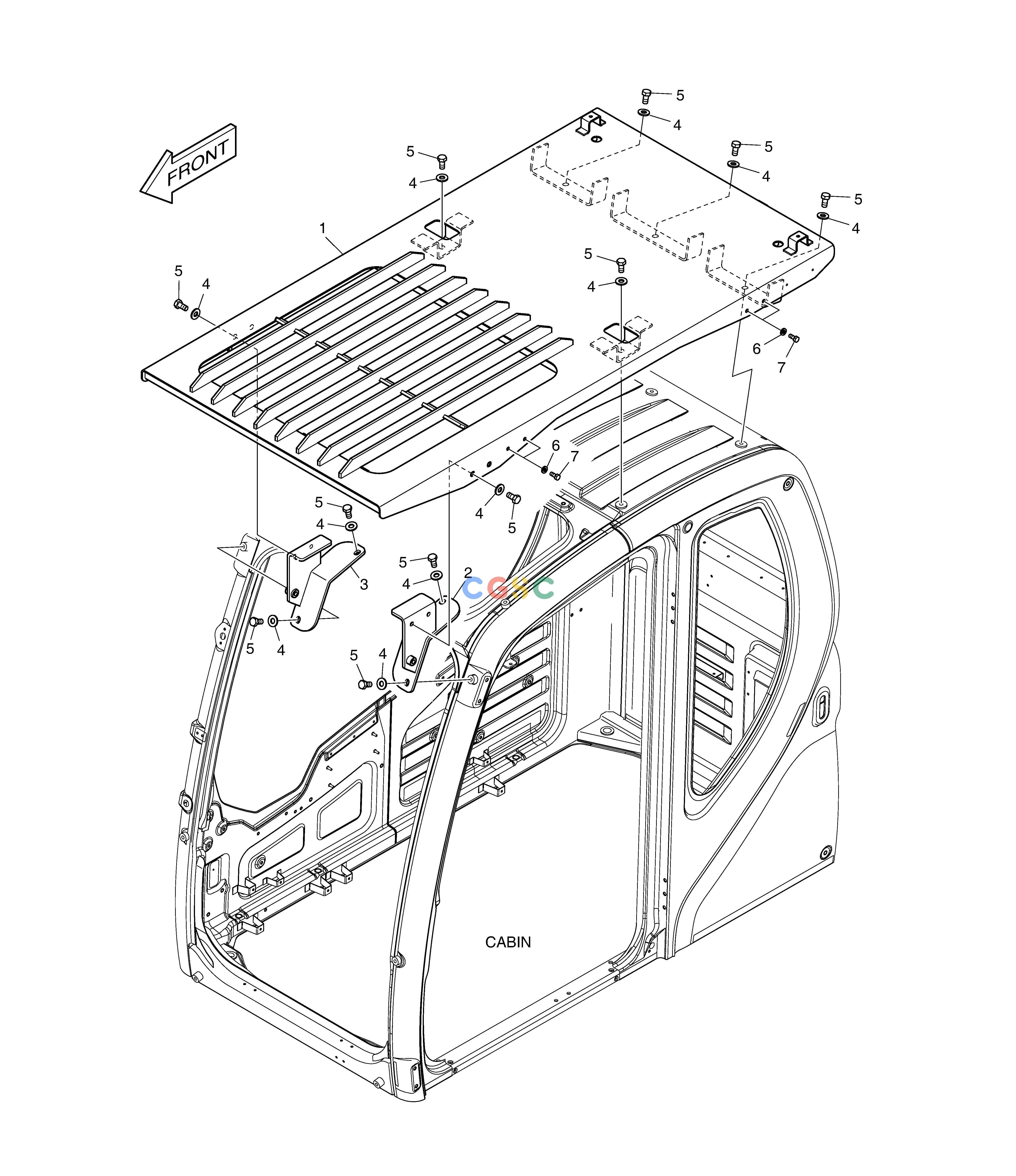 斗山零件查询TOP GUARD ASS'Y DX350LC Doosan parts catalog online