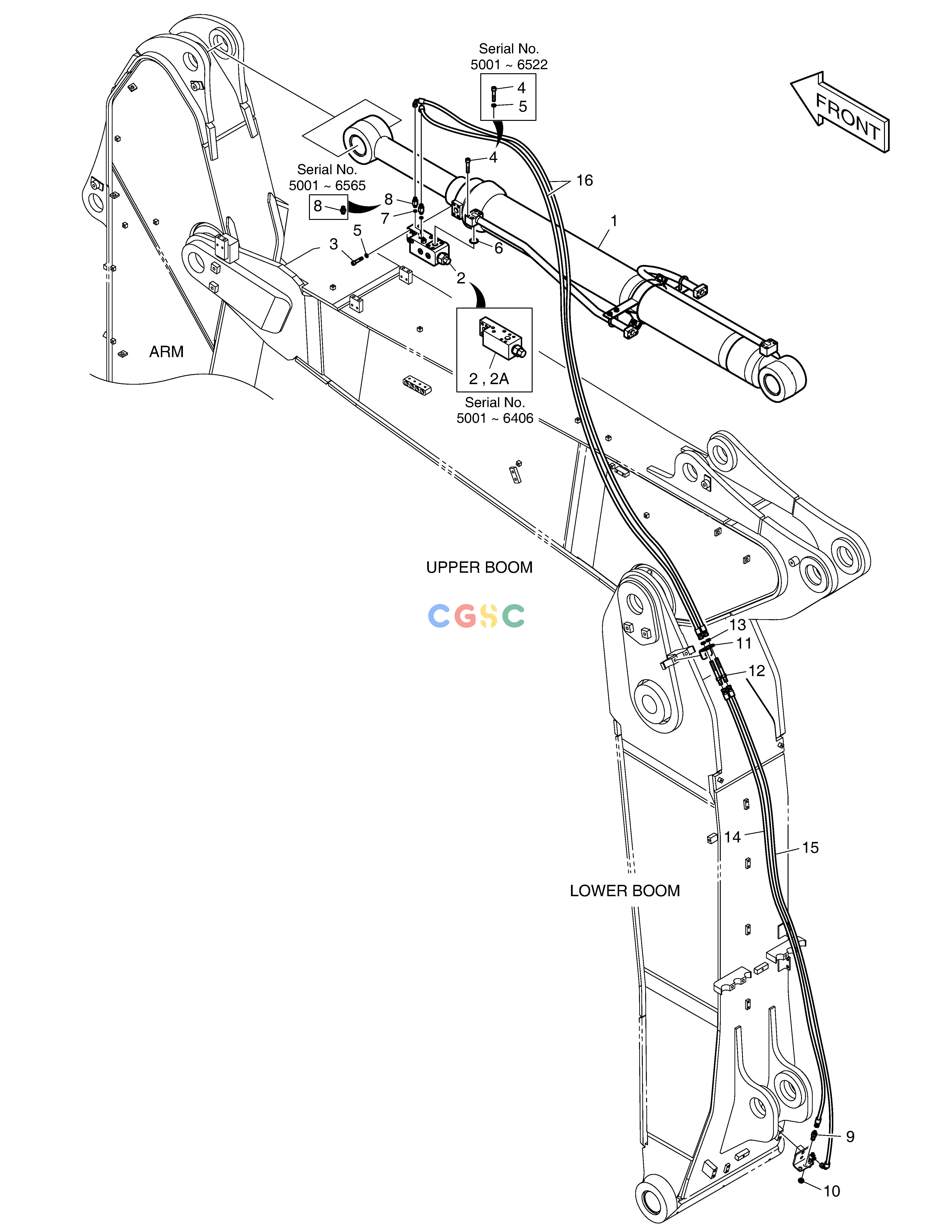 斗山零件查询ARTI. ARM PIPING - LOCK VALVE DX350LC Doosan parts catalog online