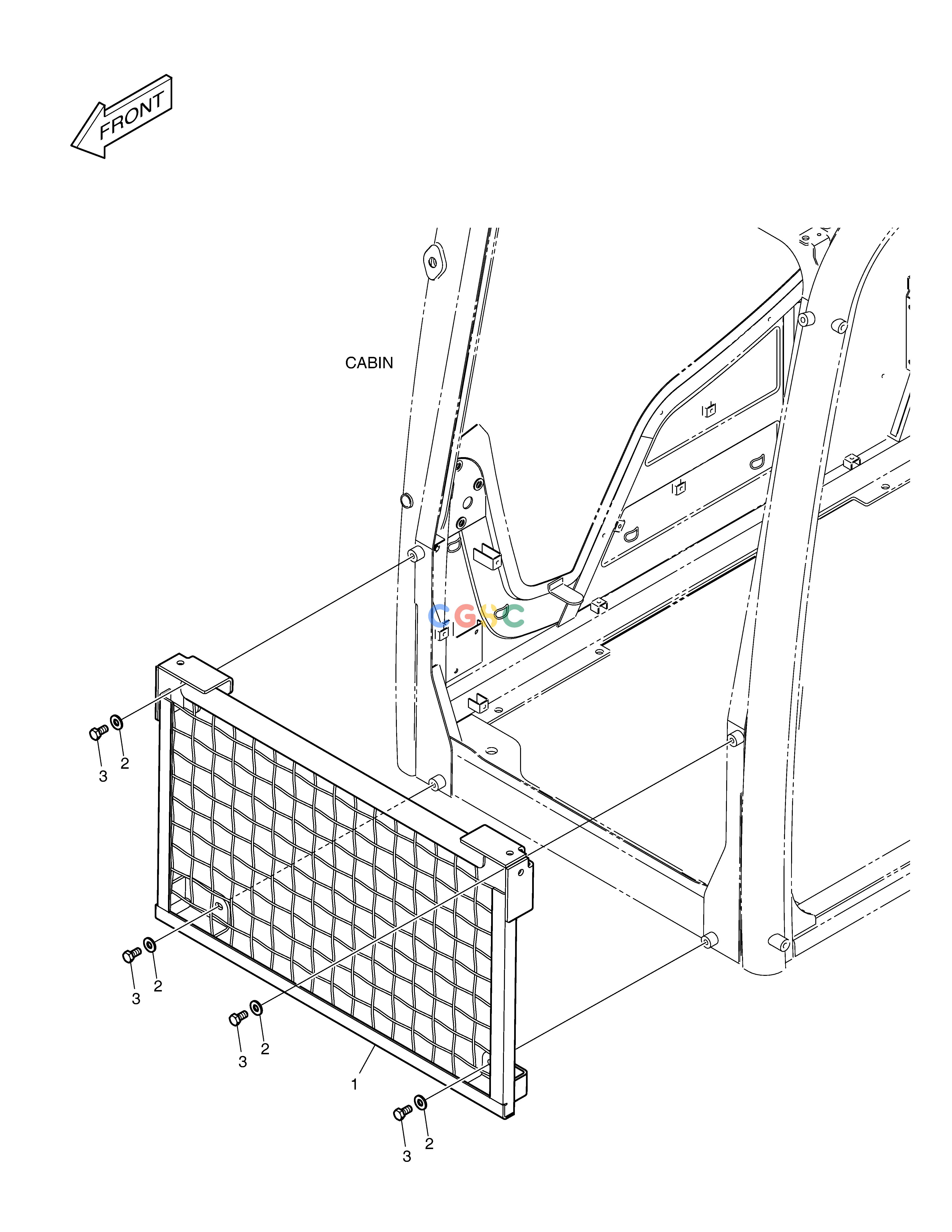斗山零件查询CABIN LOW GUARD - ROPS DX350LC Doosan parts catalog online