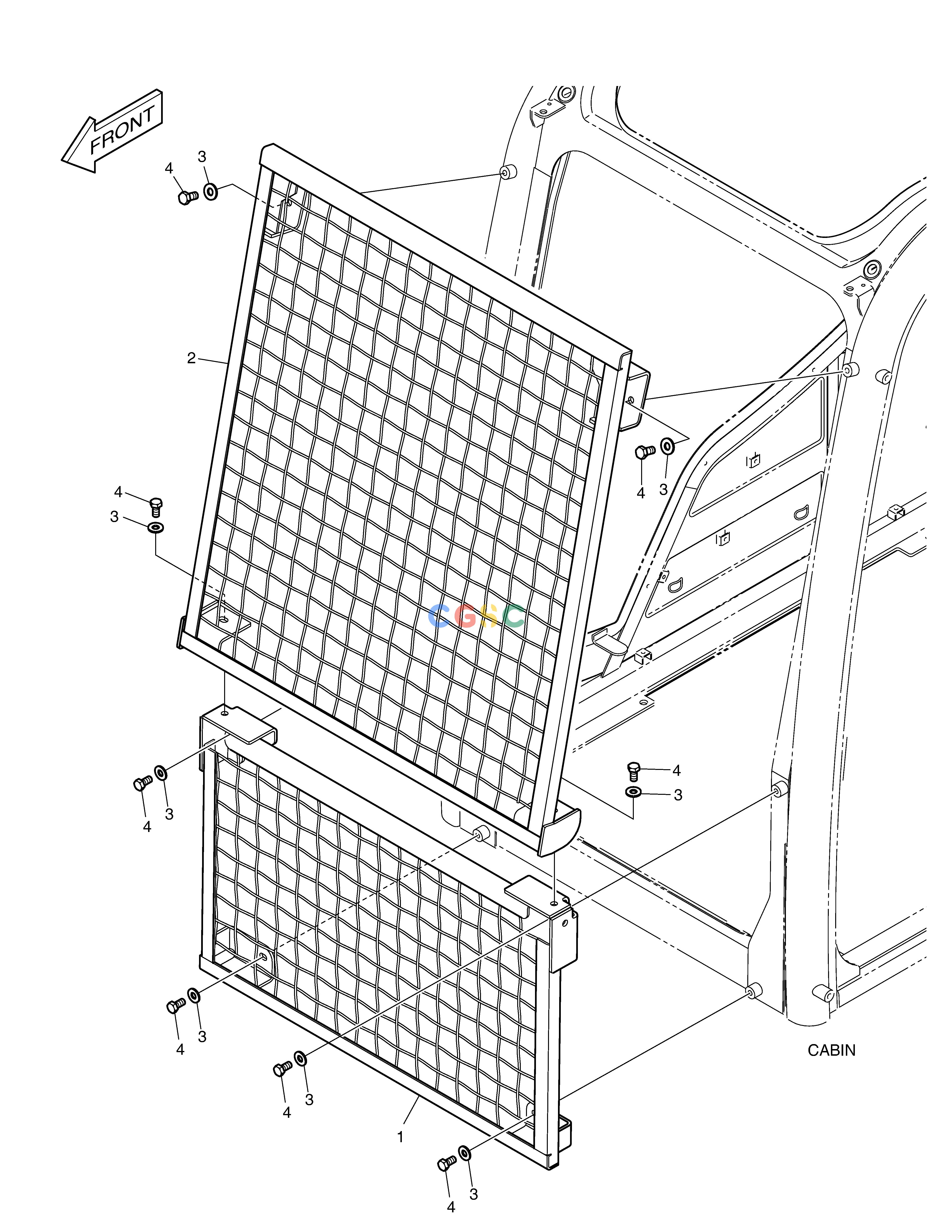 斗山零件查询WINDOW GUARD - ROPS DX350LC Doosan parts catalog online