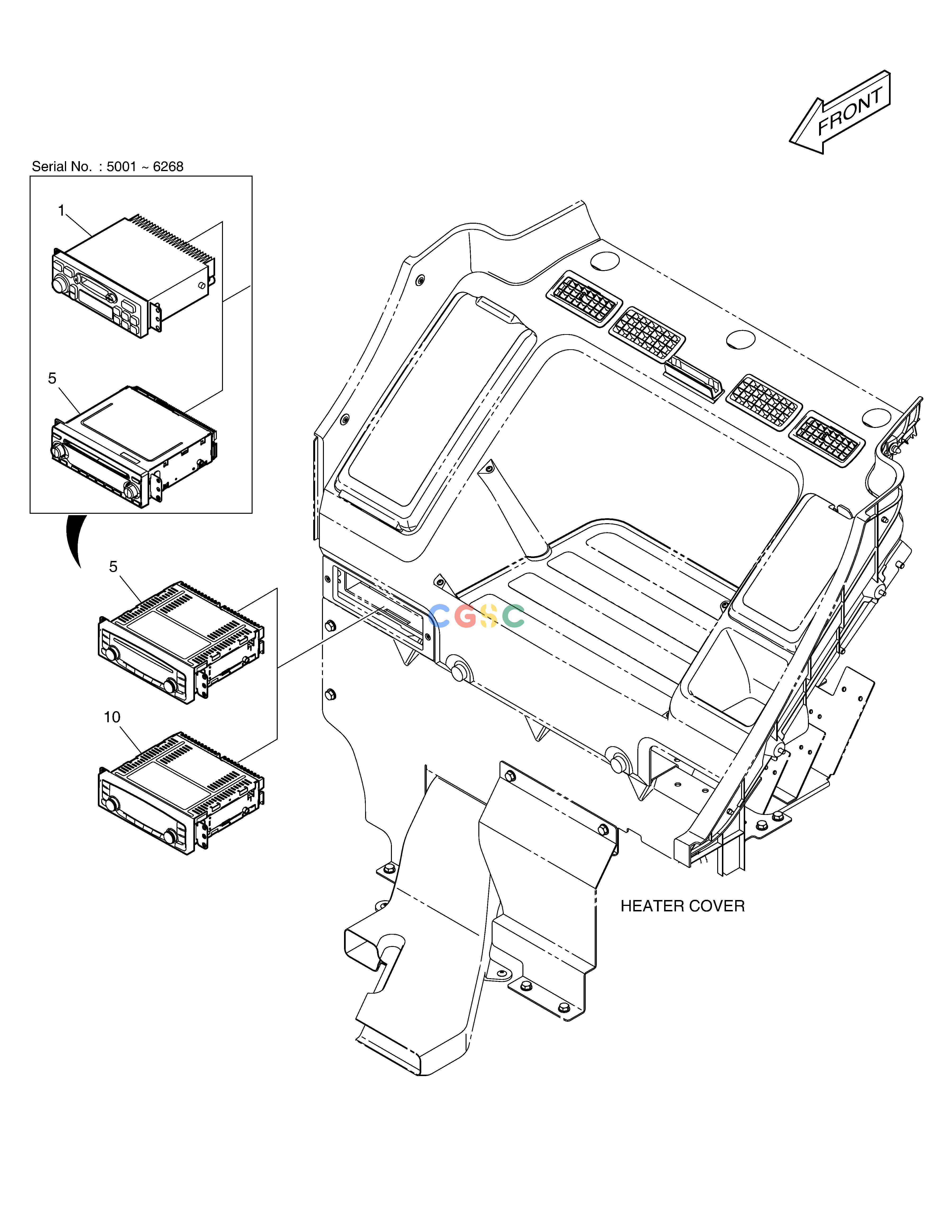 斗山零件查询AUDIO - ROPS DX350LC Doosan parts catalog online