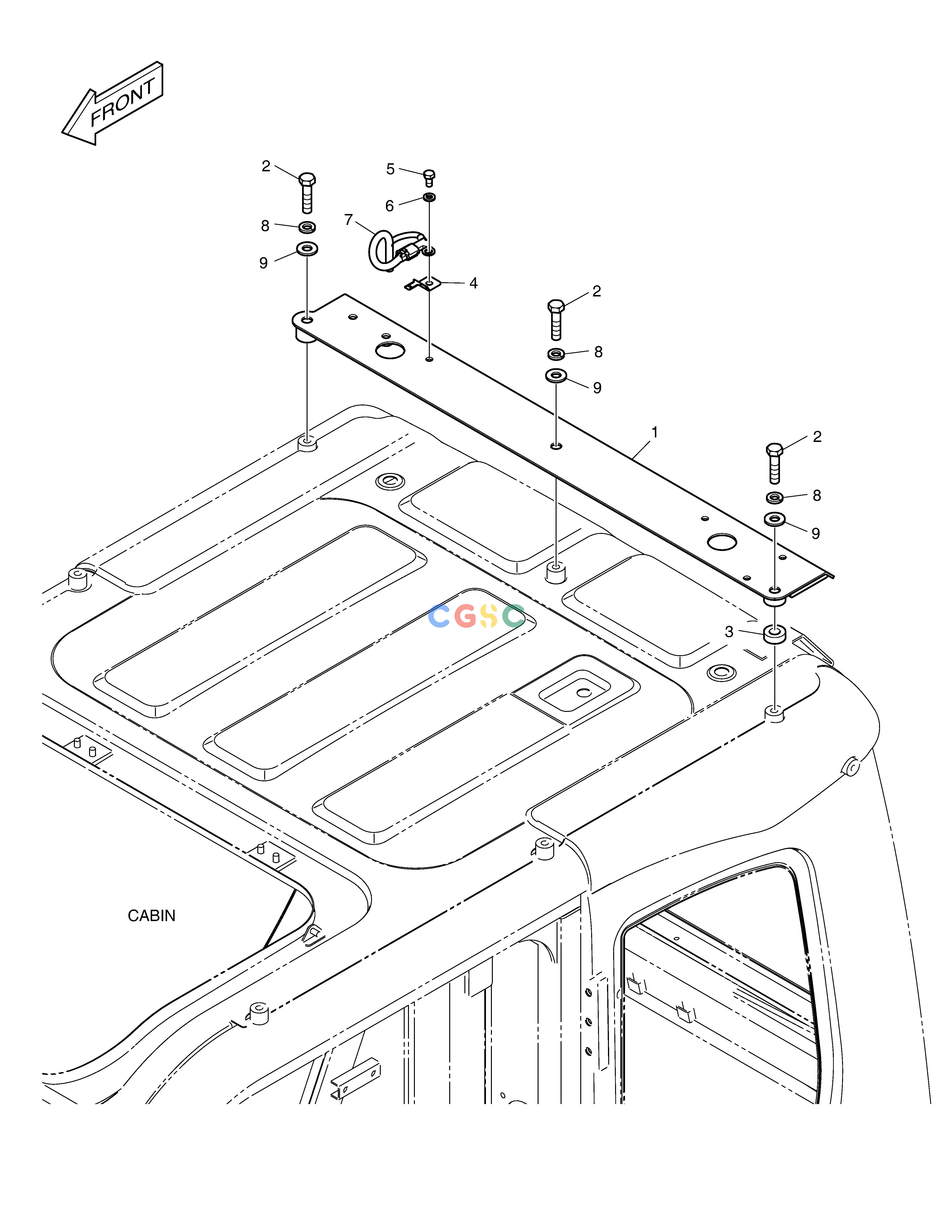 斗山零件查询TELESCOPIC BEACON - ROPS DX350LC Doosan parts catalog online