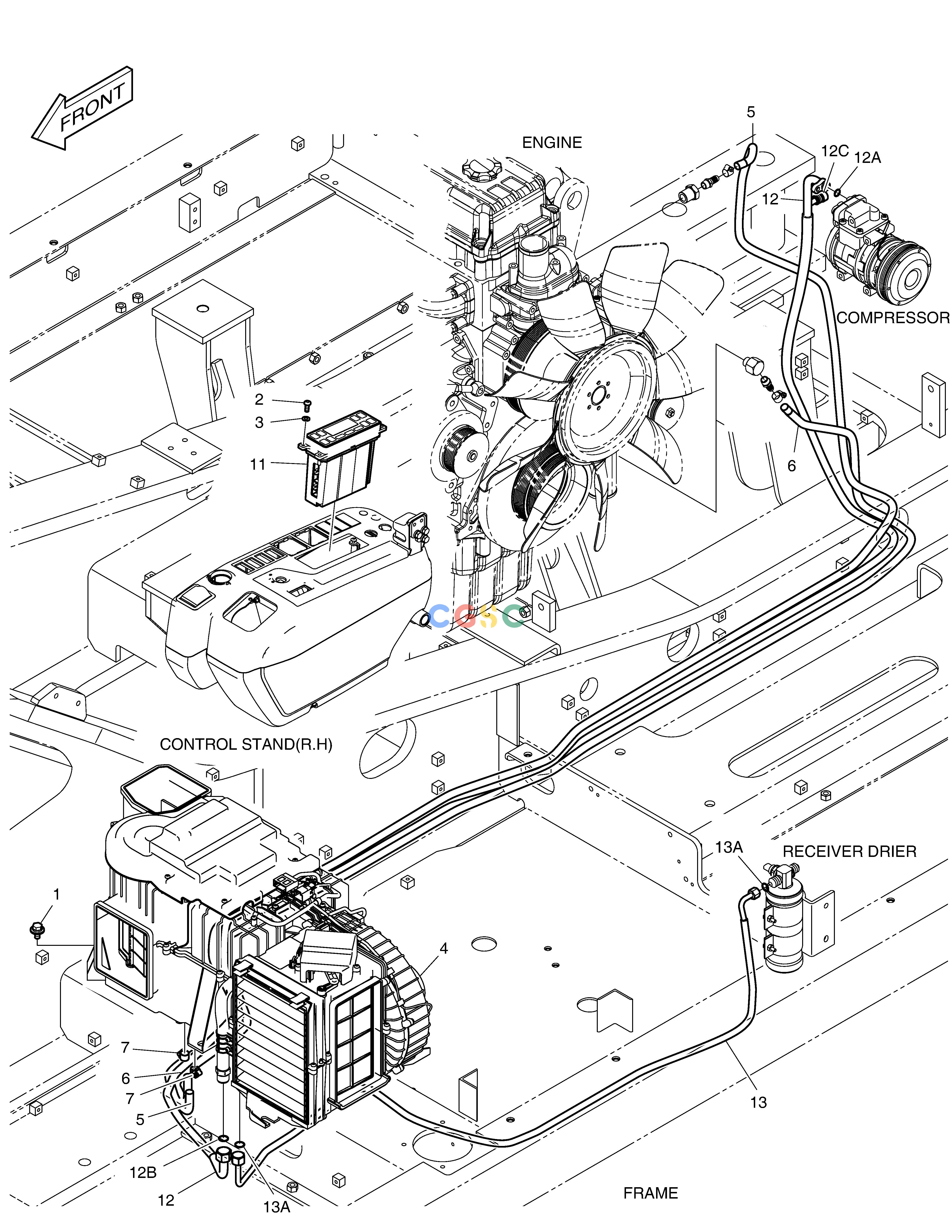 斗山零件查询VENTILATION - ROPS DX350LC Doosan parts catalog online