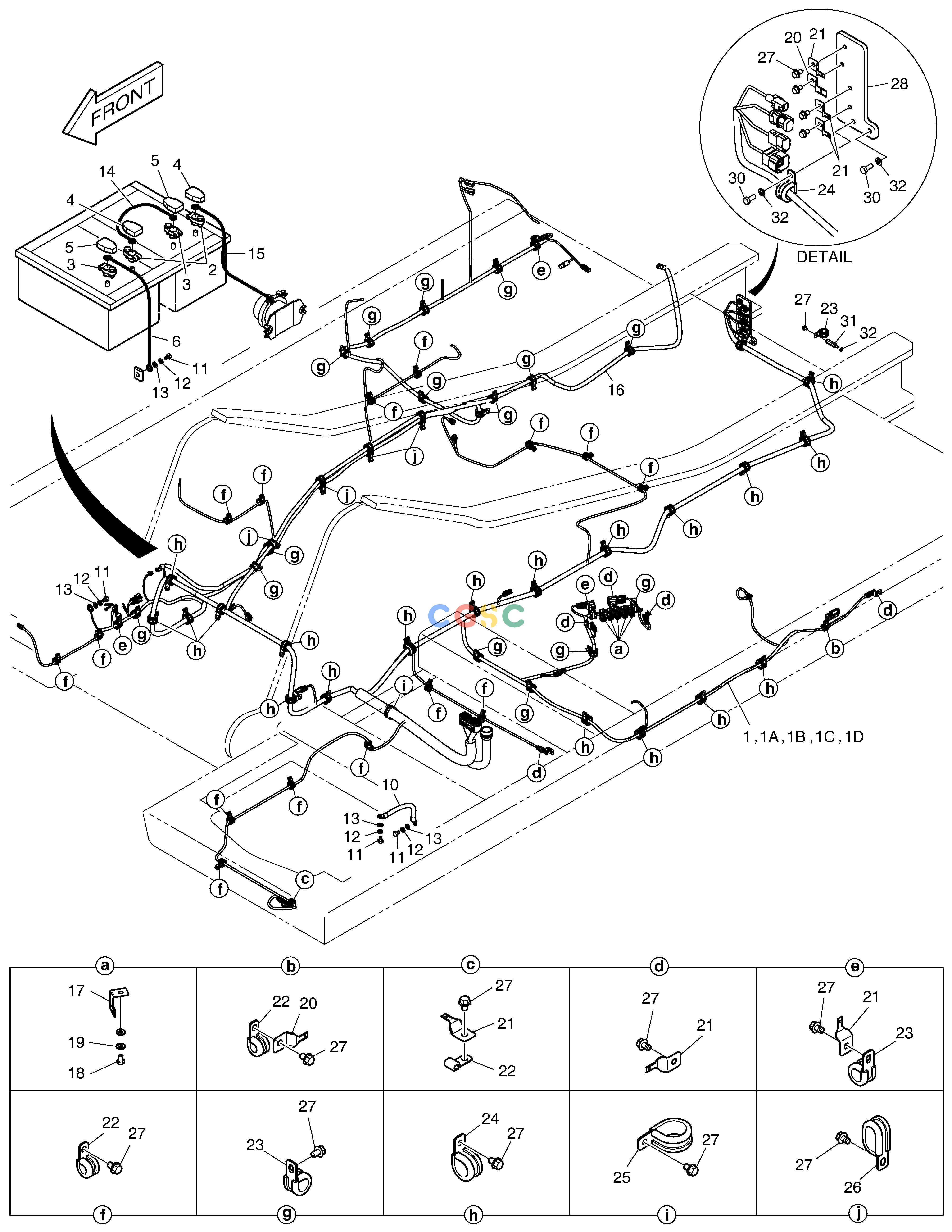 斗山零件查询ELECTRIC WIRING - ROPS DX350LC Doosan parts catalog online
