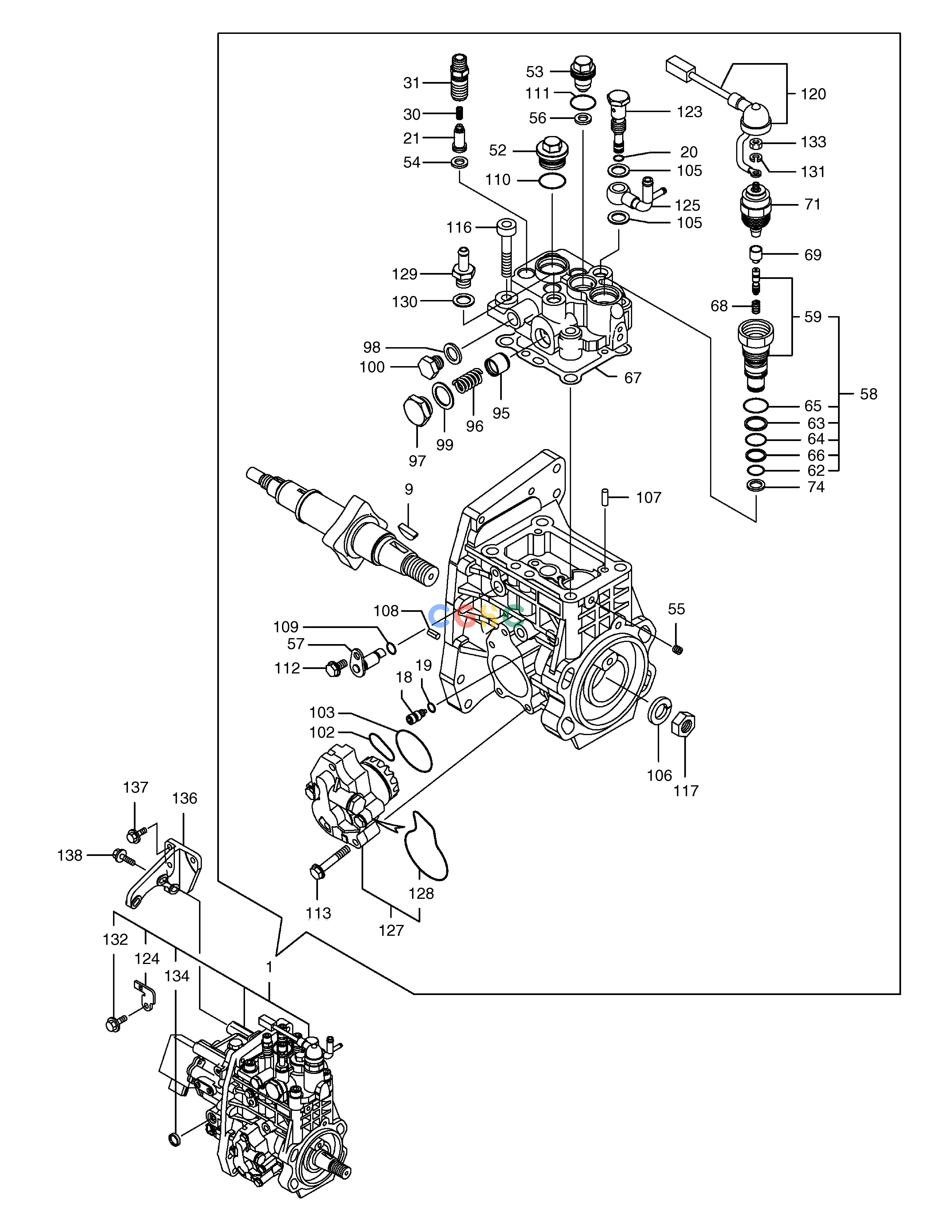 斗山零件查询FUEL INJECTION PUMP E80 Doosan parts catalog online
