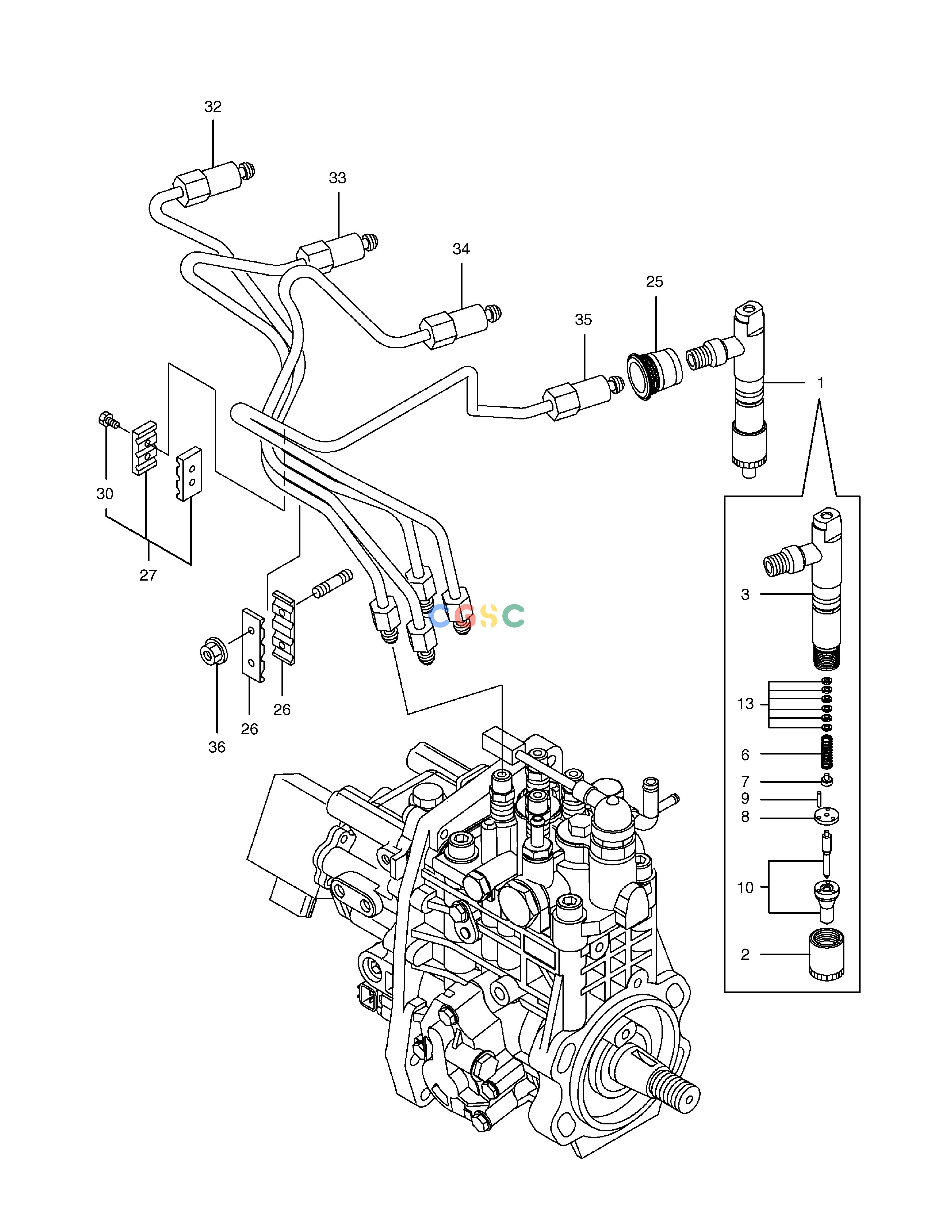 斗山零件查询FUEL INJECTION VALVE E80 Doosan parts catalog online