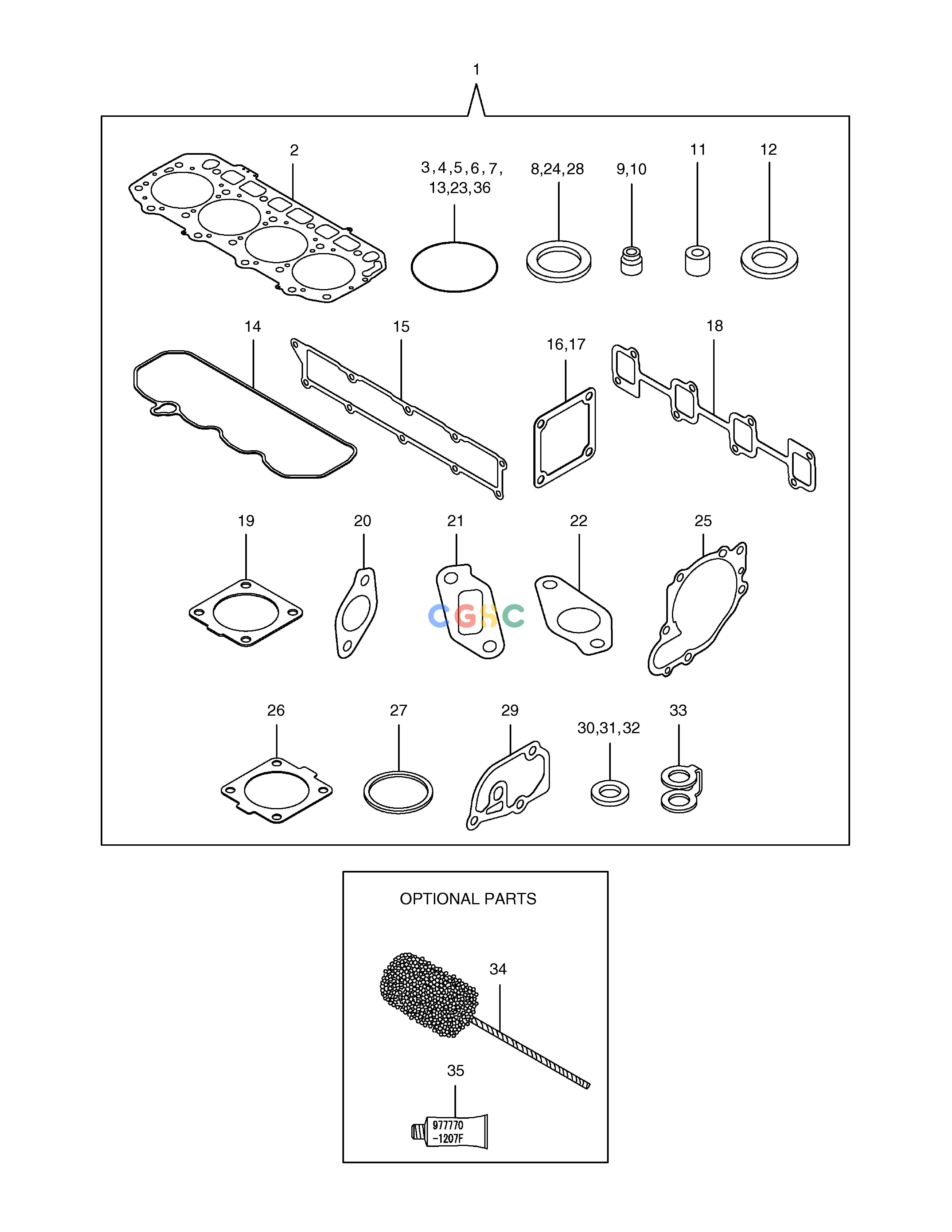 斗山零件查询GASKET SET - NA E80 Doosan parts catalog online