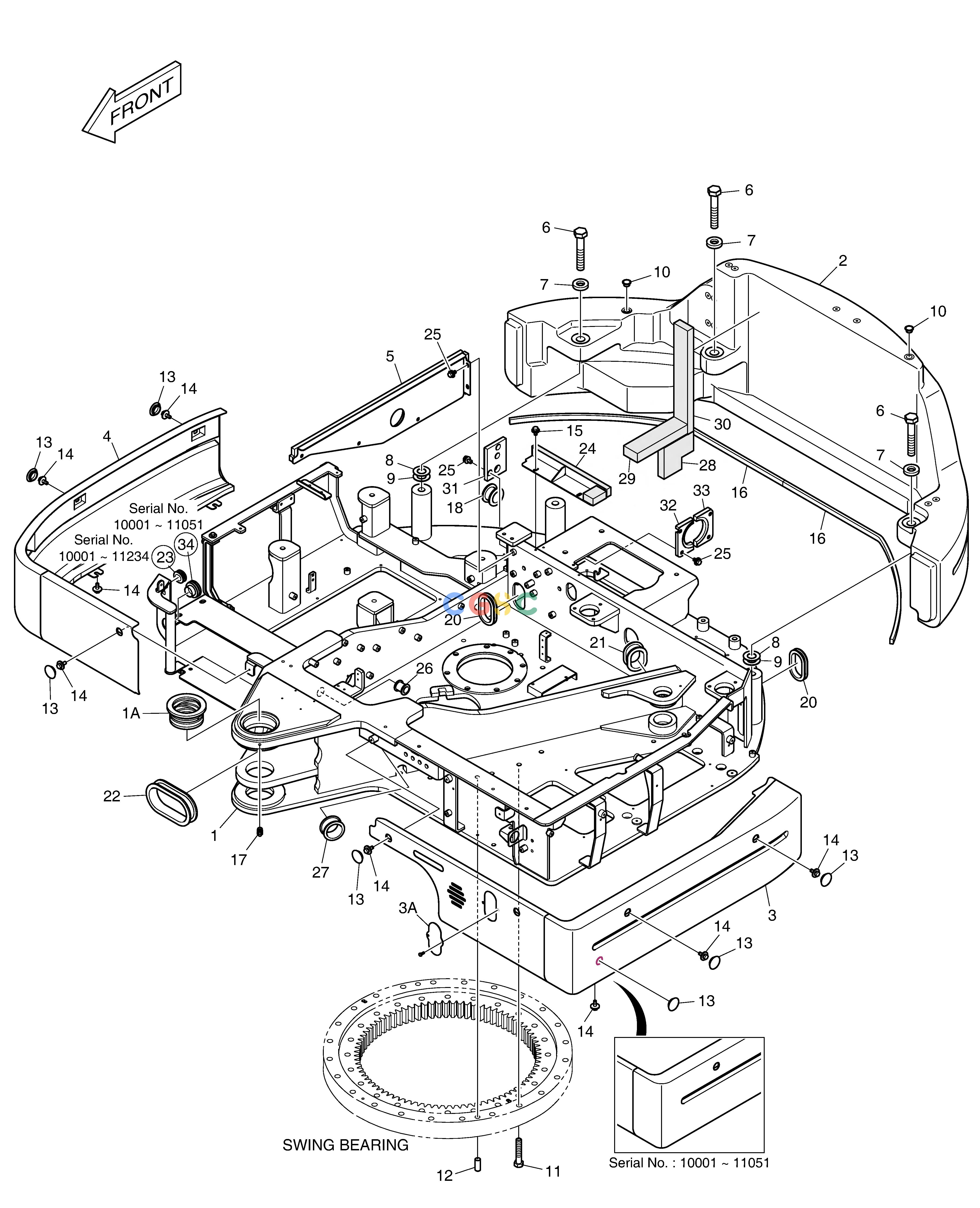 斗山零件查询MAIN FRAME E80 Doosan parts catalog online