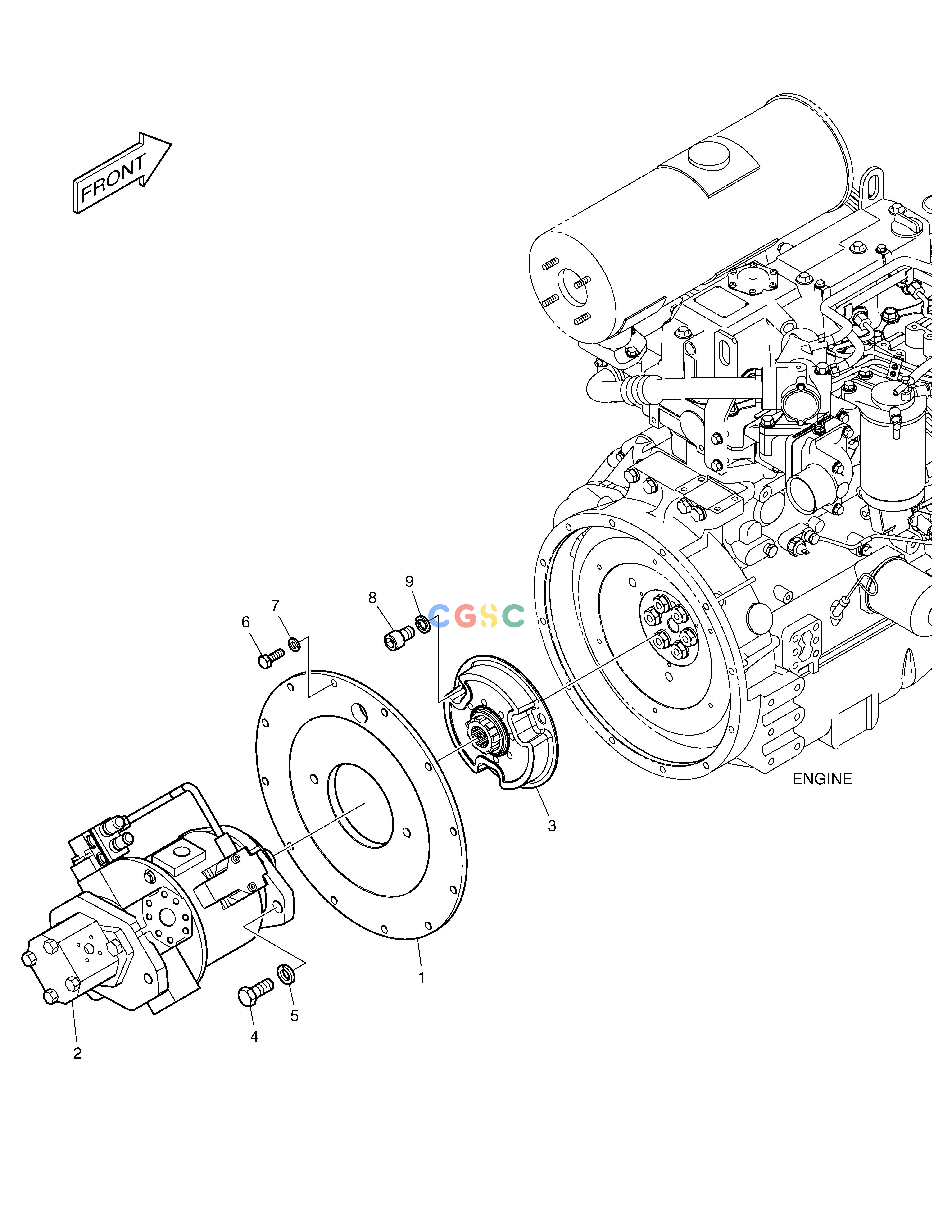 斗山零件查询PUMP MOUNTING E80 Doosan parts catalog online