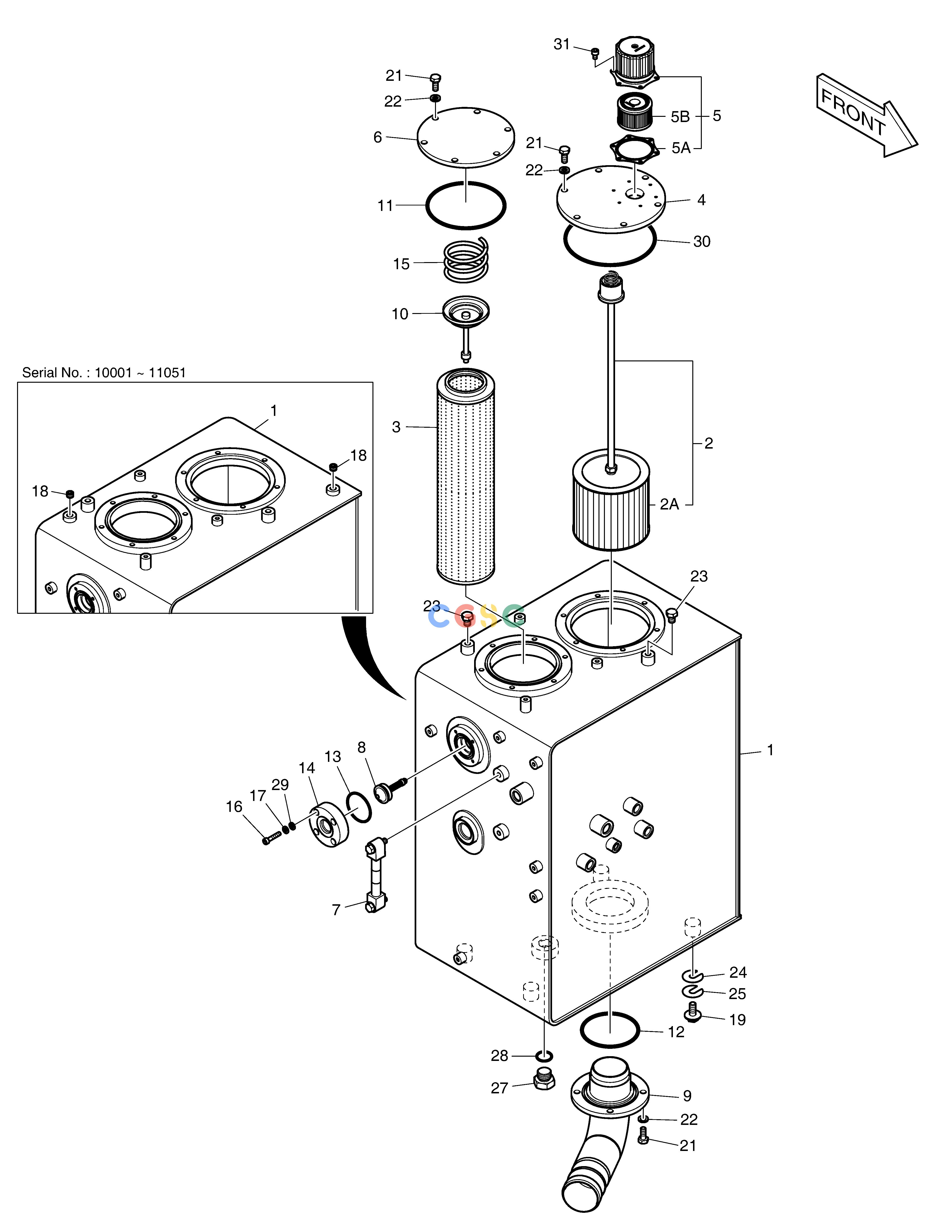 斗山零件查询OIL TANK E80 Doosan parts catalog online