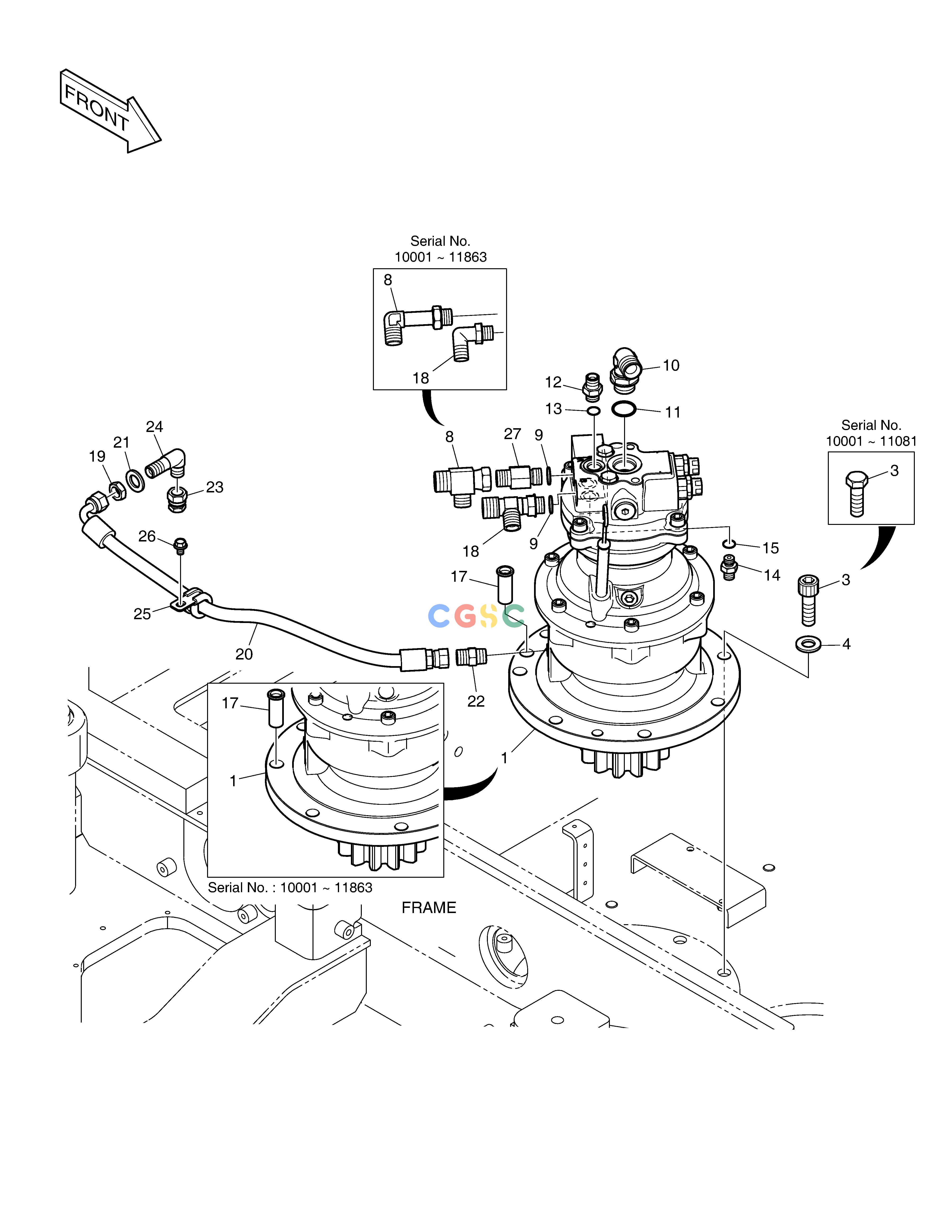 斗山零件查询SWING DEVICE E80 Doosan parts catalog online