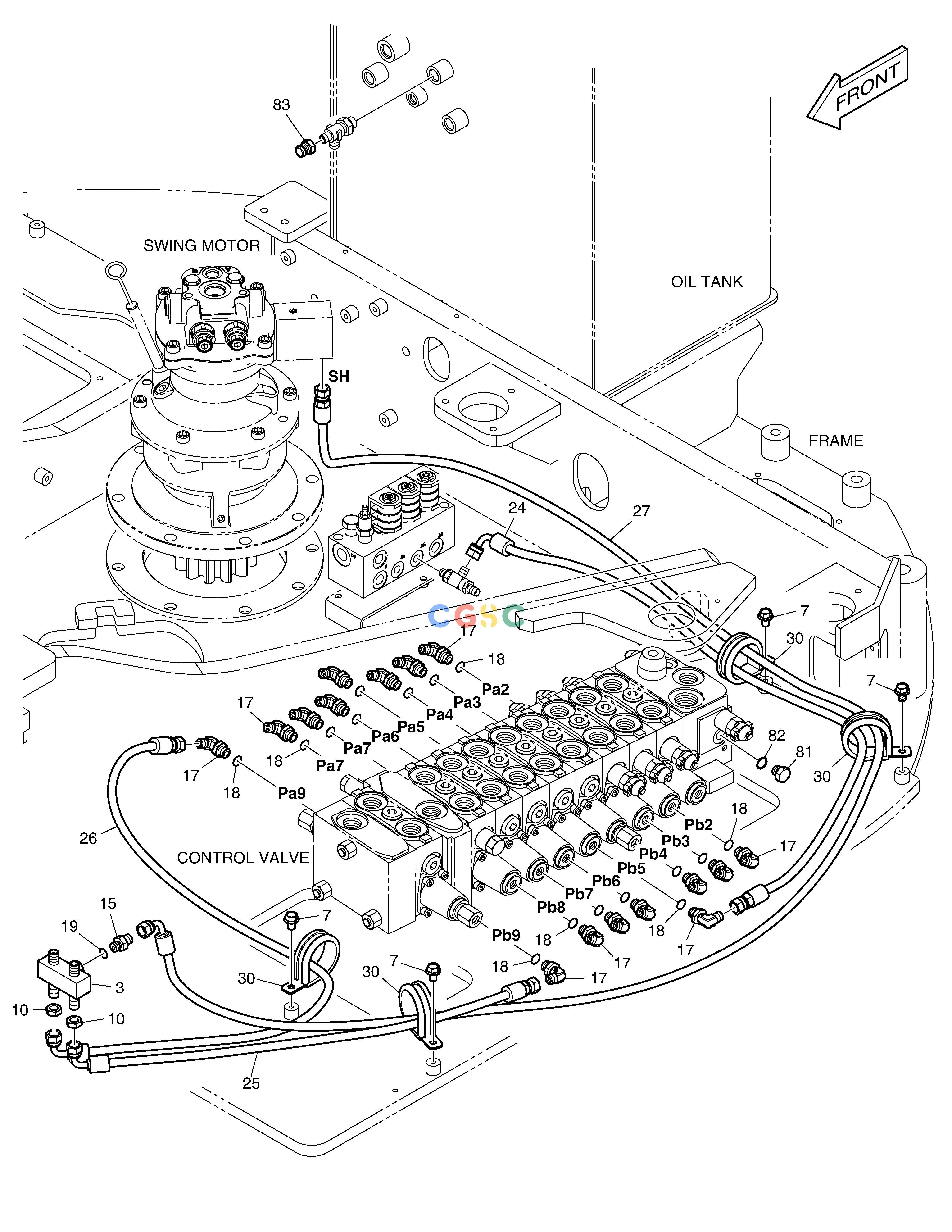 斗山零件查询PILOT PIPING(1) E80 Doosan parts catalog online