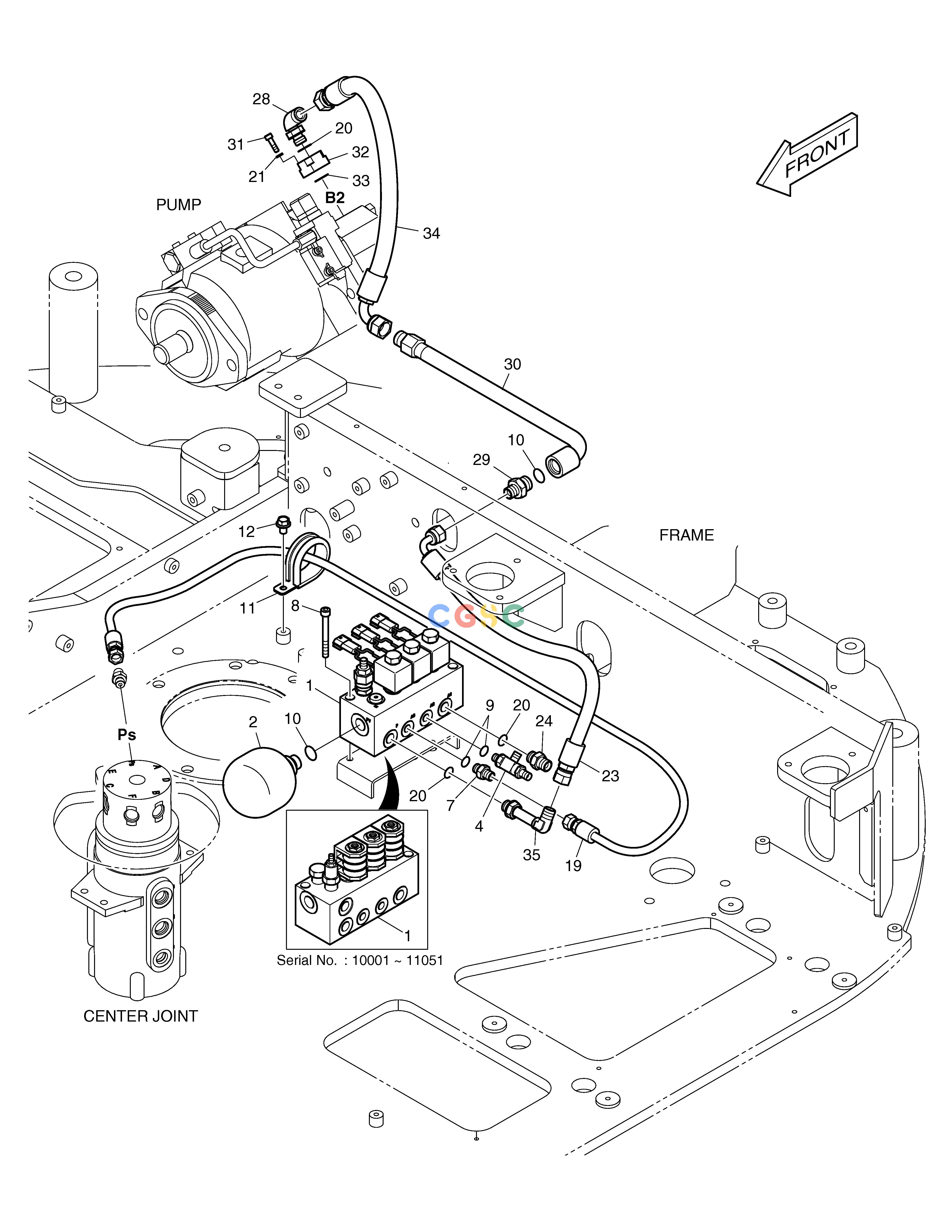 斗山零件查询PILOT PIPING(2) E80 Doosan parts catalog online