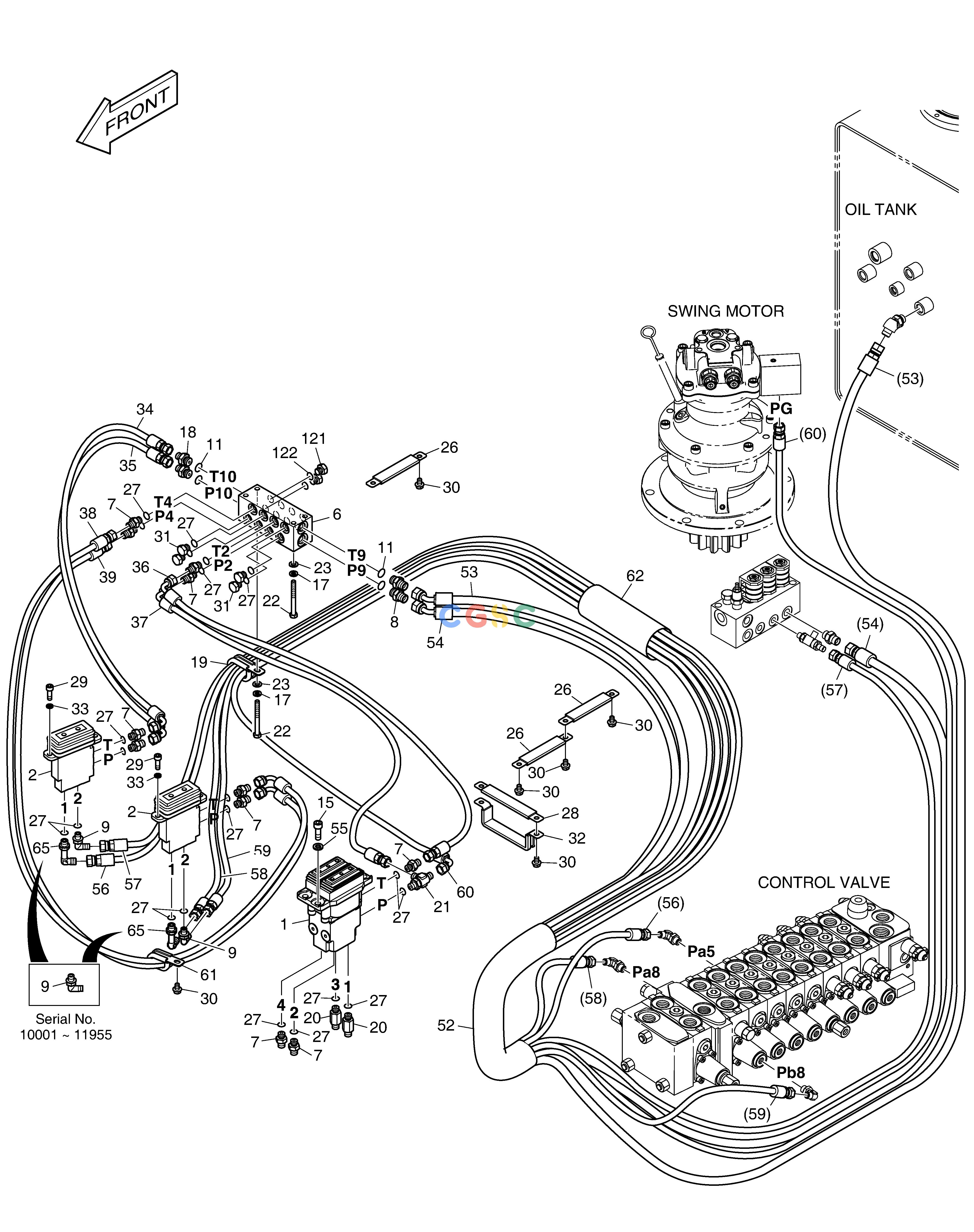 斗山零件查询PILOT PIPING(5) E80 Doosan parts catalog online