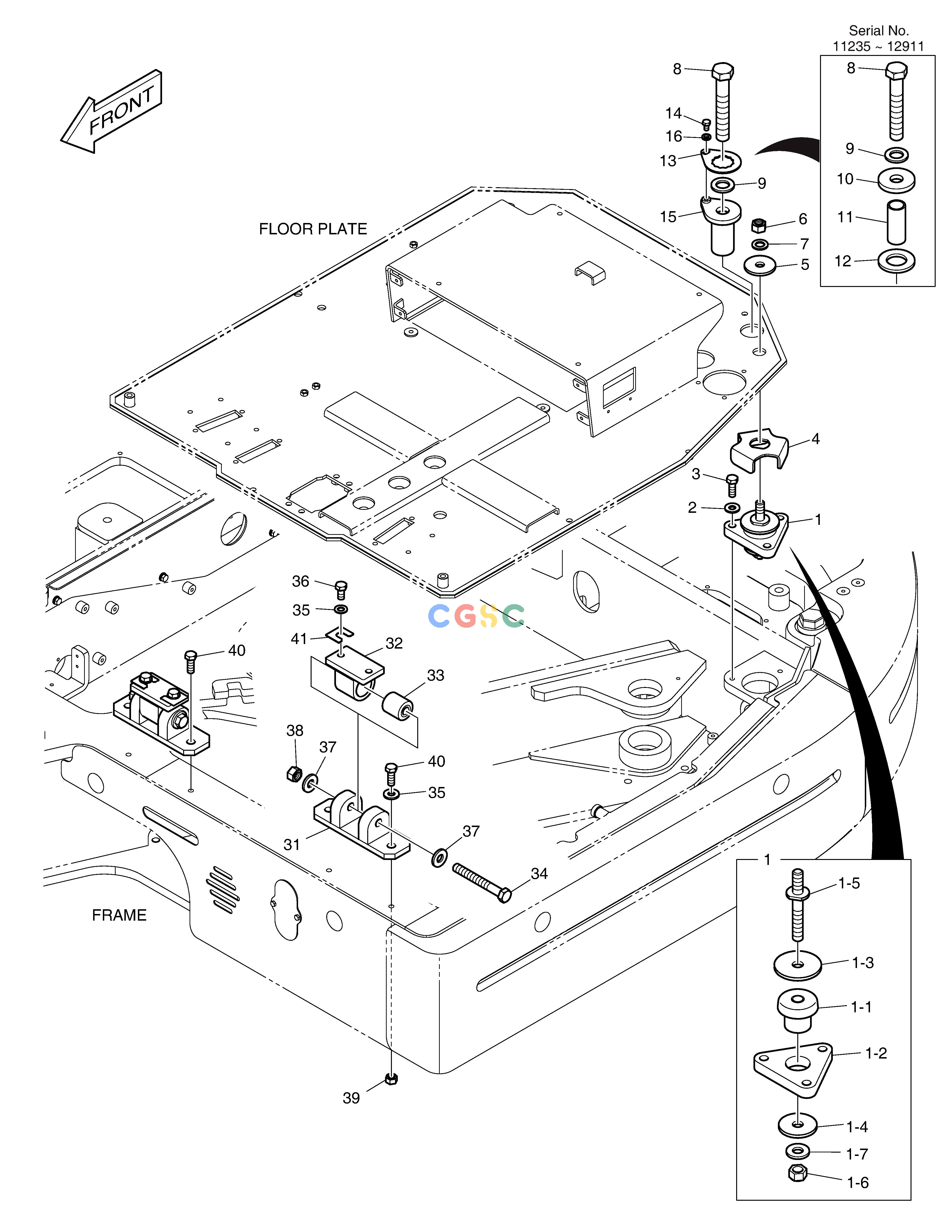 斗山零件查询CABIN MOUNTING E80 Doosan parts catalog online