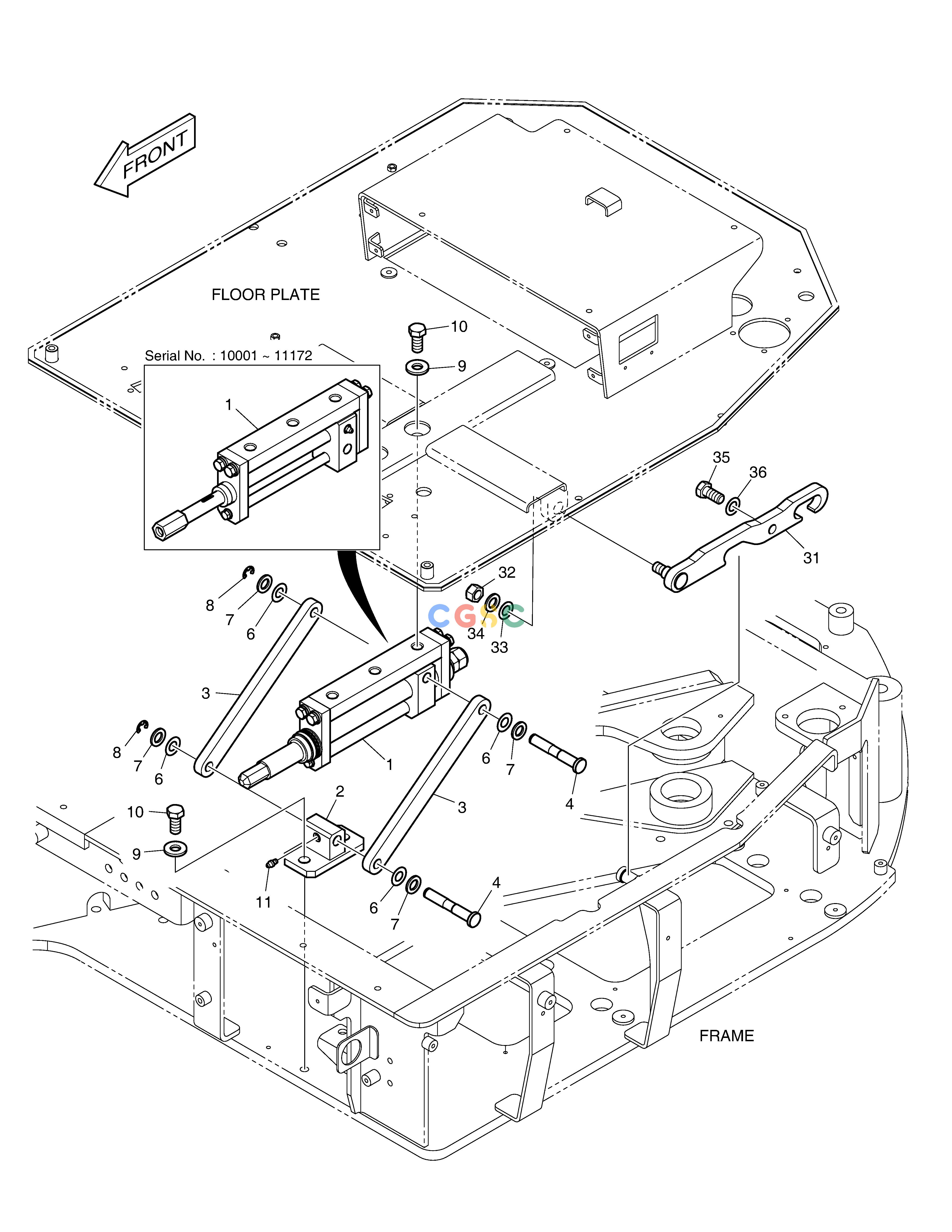 斗山零件查询TILTING SUPPORT - CABIN E80 Doosan parts catalog online