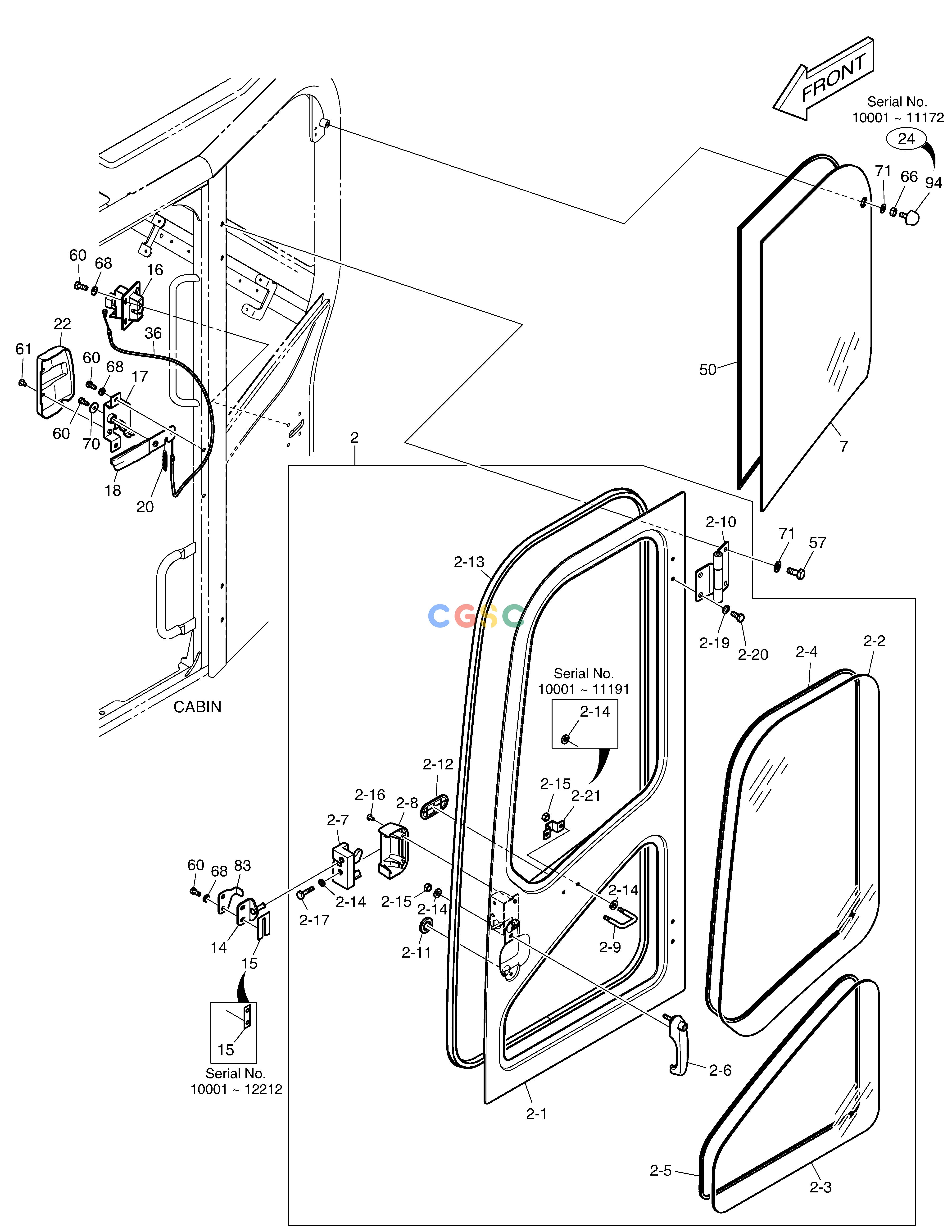 斗山零件查询CABIN(2) E80 Doosan parts catalog online
