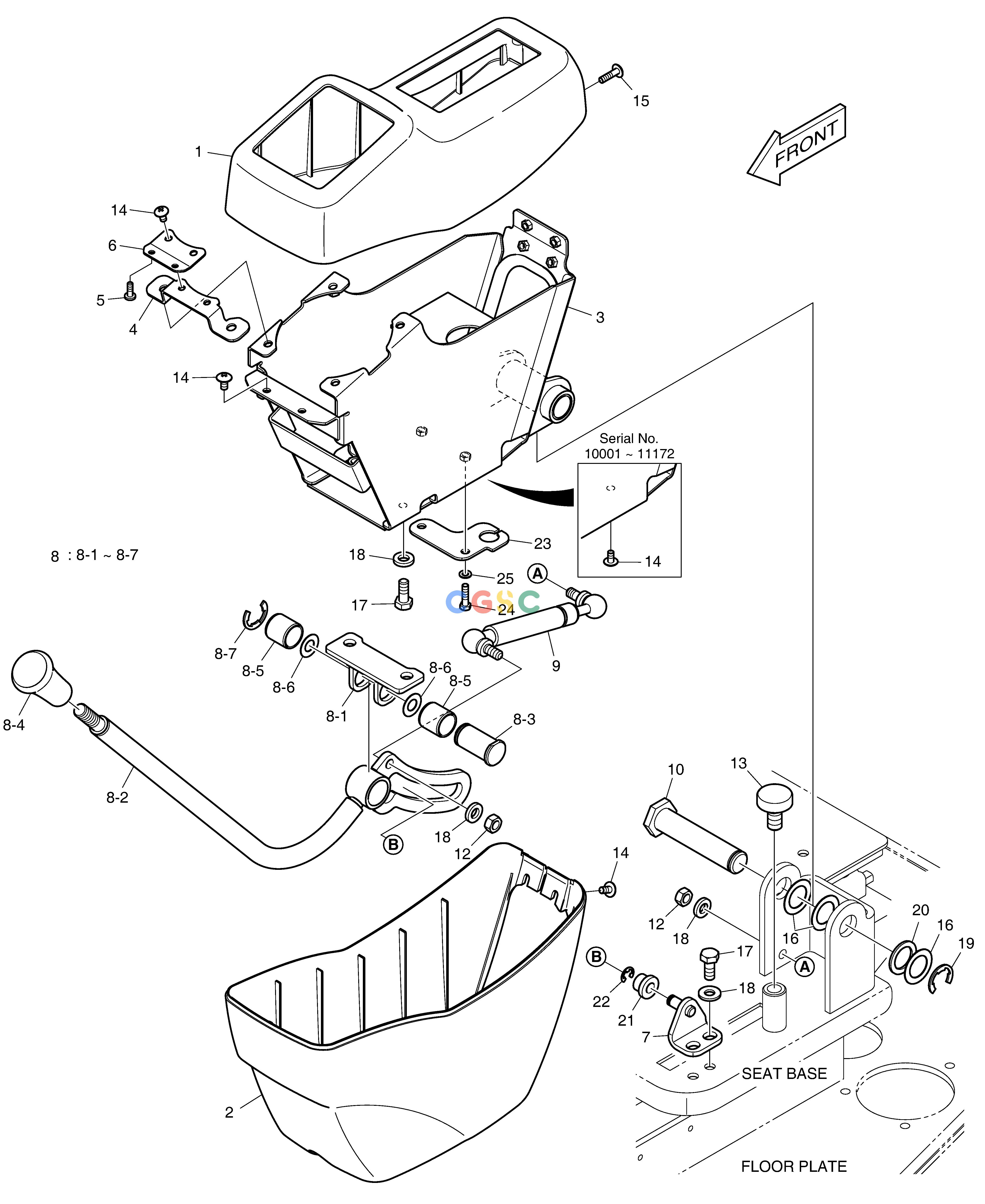 斗山零件查询CONTROL STAND - L.H E80 Doosan parts catalog online
