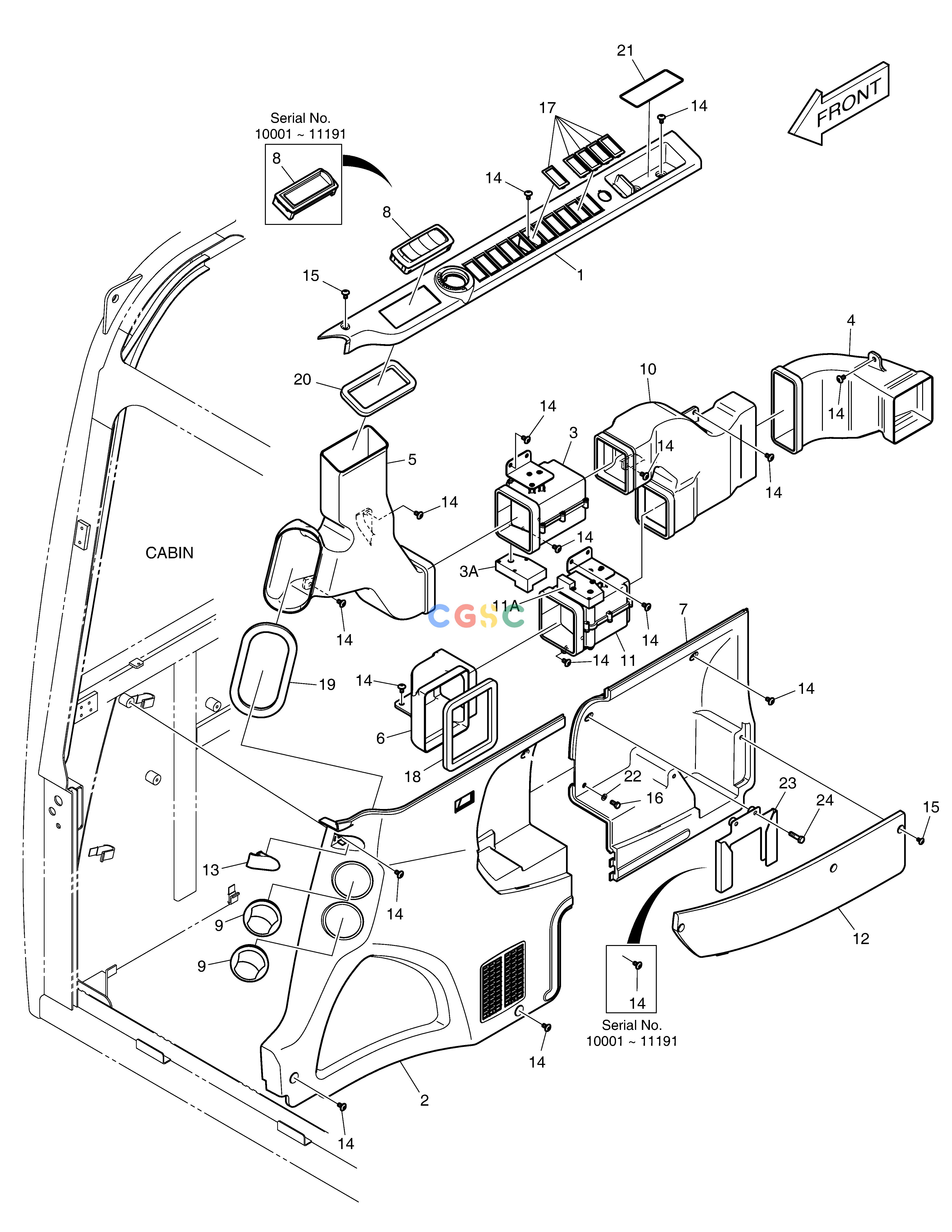 斗山零件查询SIDE COVER - DUCT E80 Doosan parts catalog online