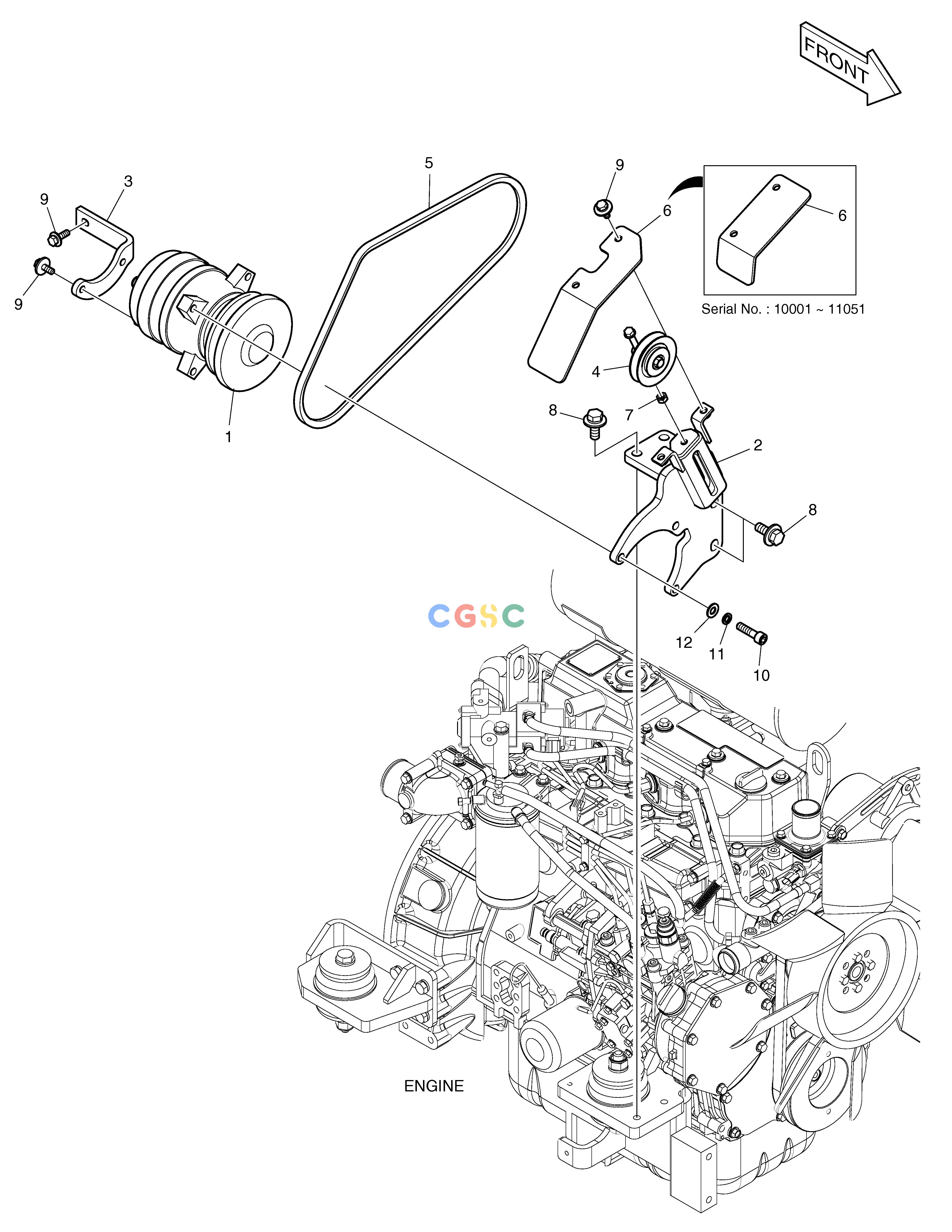 斗山零件查询COMPRESSOR - AIR CON E80 Doosan parts catalog online