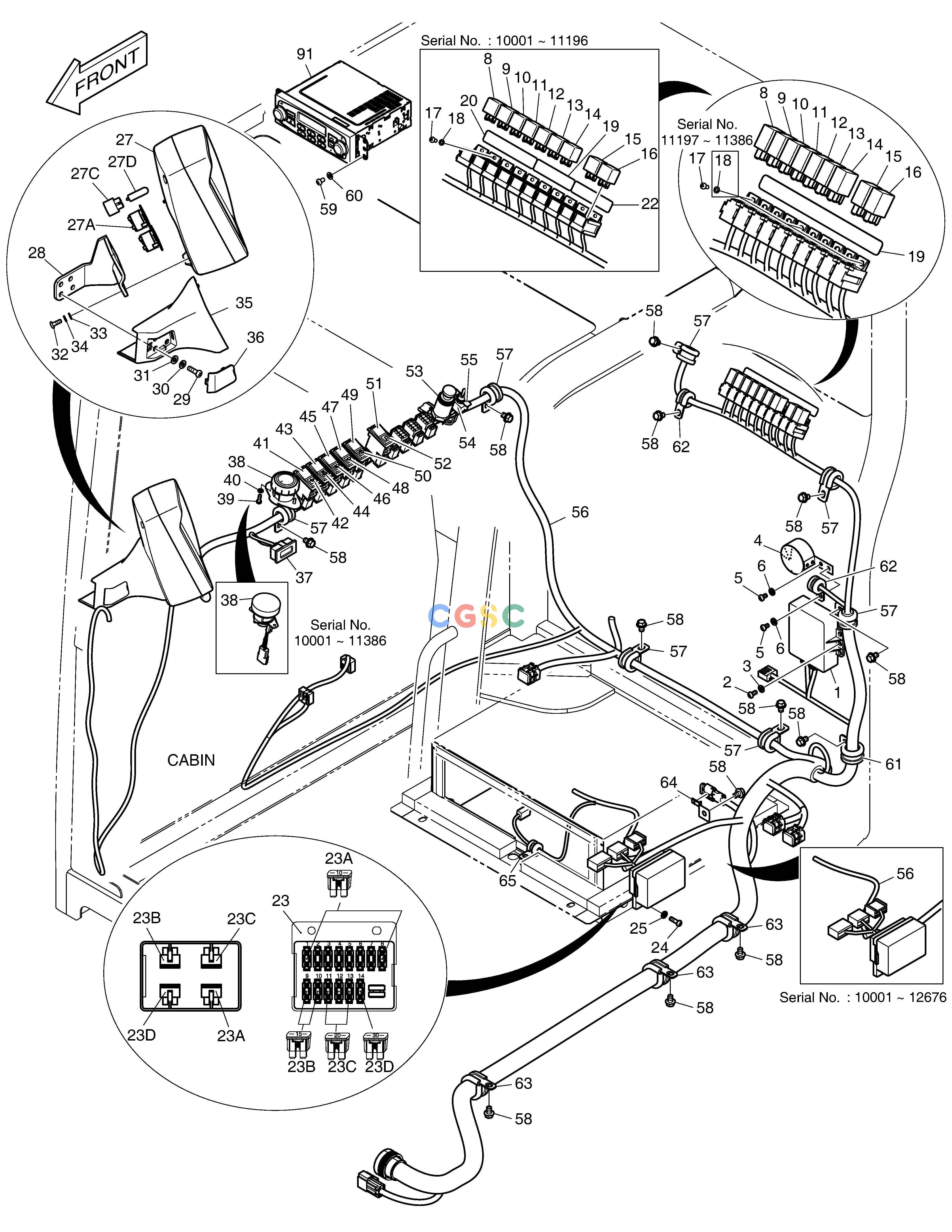 斗山零件查询ELECTRIC PARTS - CABIN E80 Doosan parts catalog online