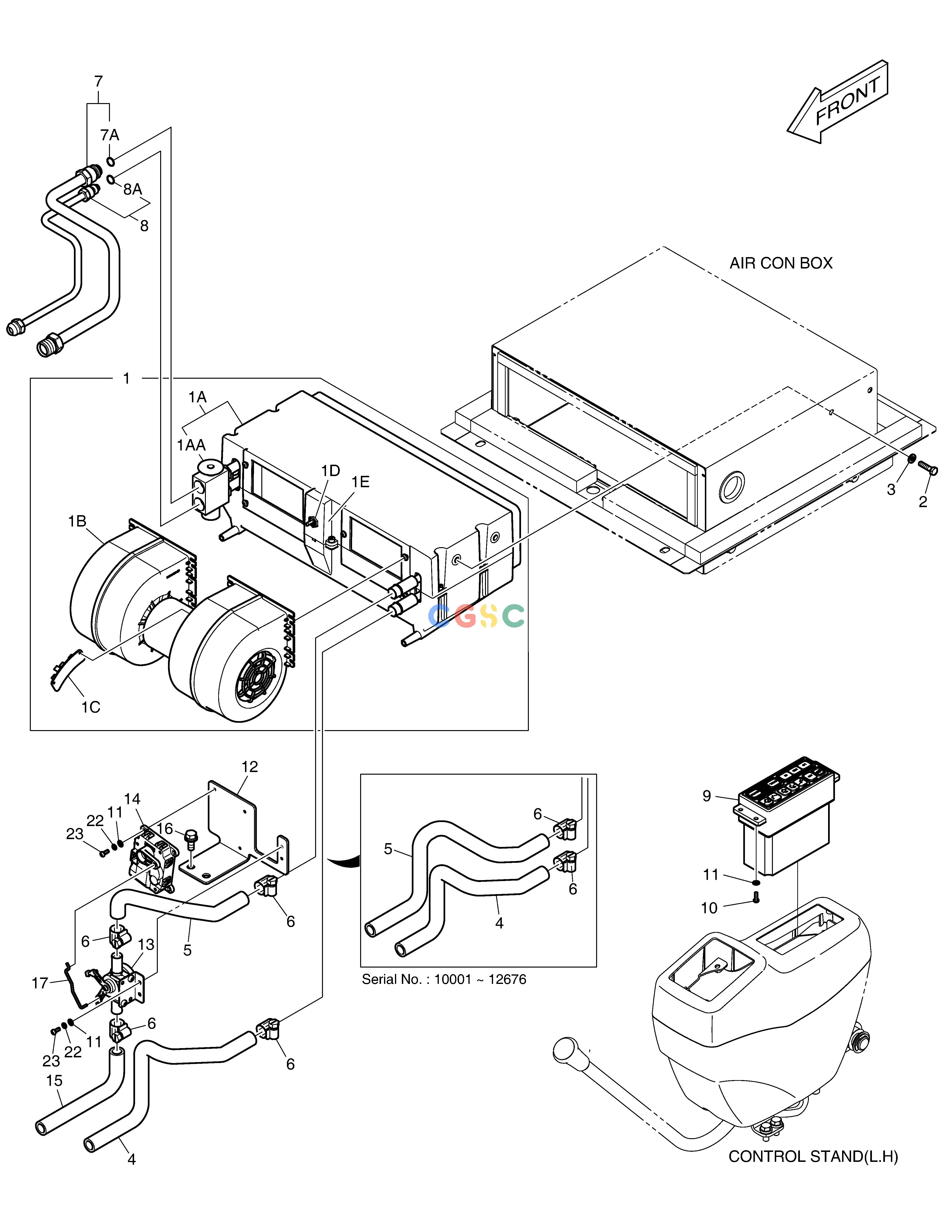 斗山零件查询AIR CONDITIONER - CABIN E80 Doosan parts catalog online