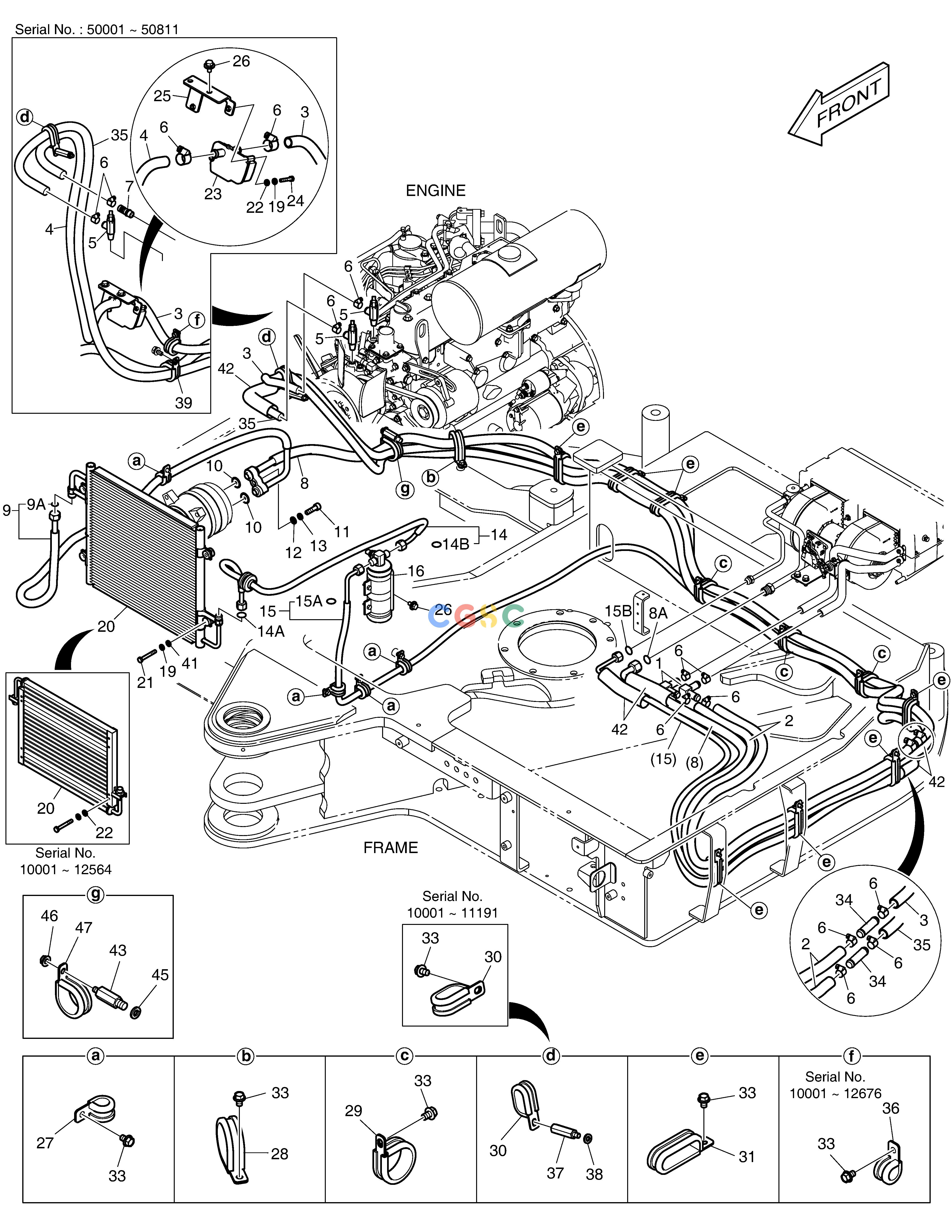 斗山零件查询AIR CONDITIONER - CHASSIS E80 Doosan parts catalog online