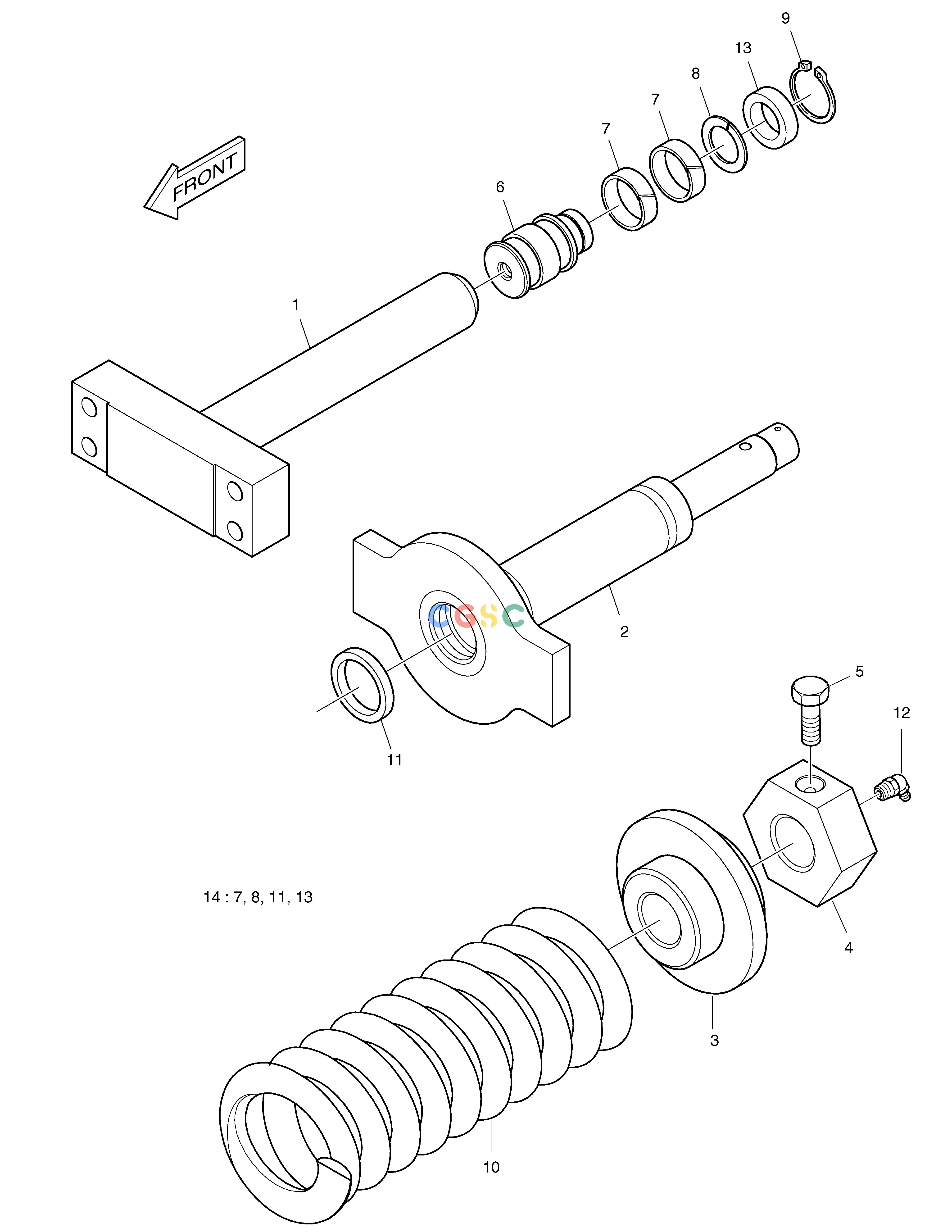 斗山零件查询TRACK SPRING E80 Doosan parts catalog online
