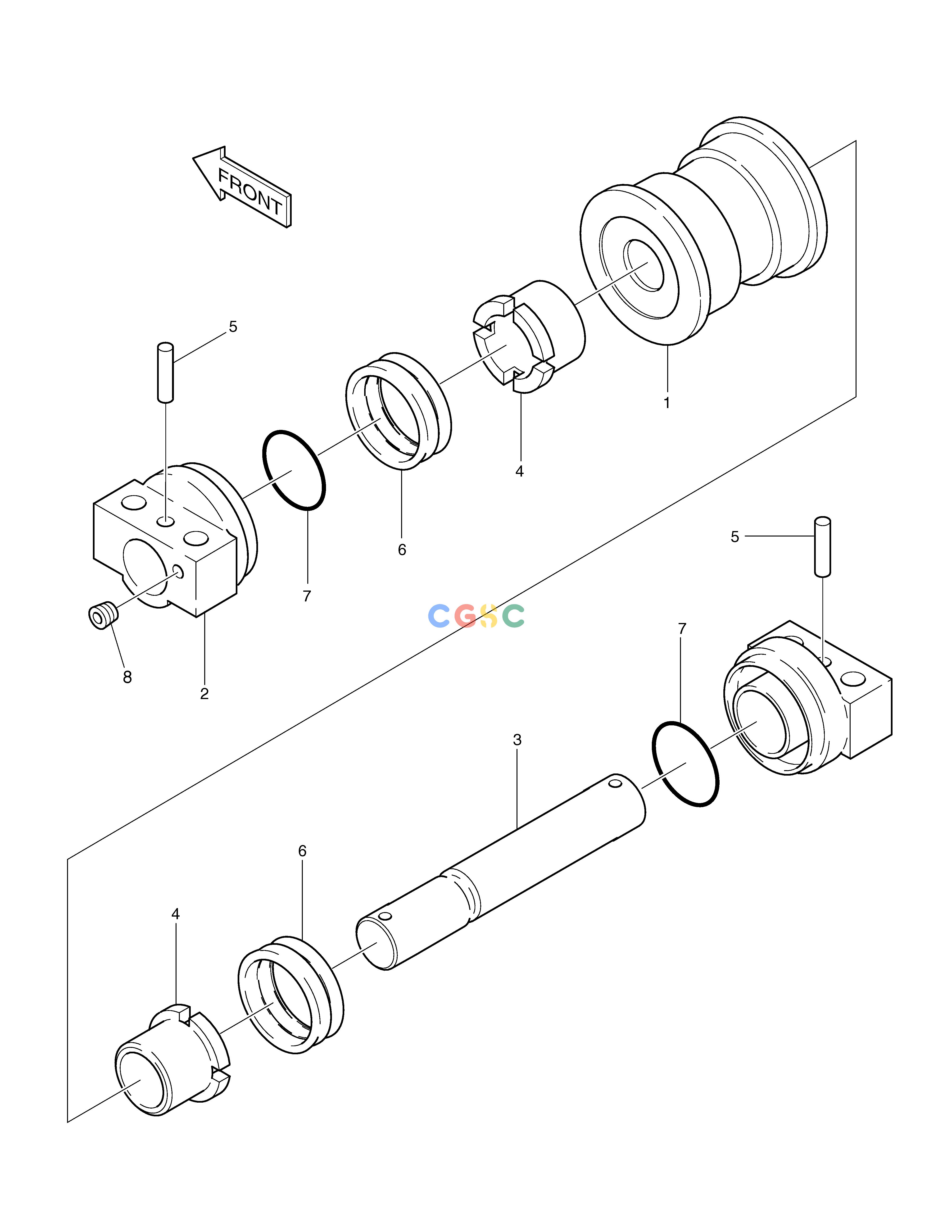 斗山零件查询LOWER ROLLER E80 Doosan parts catalog online
