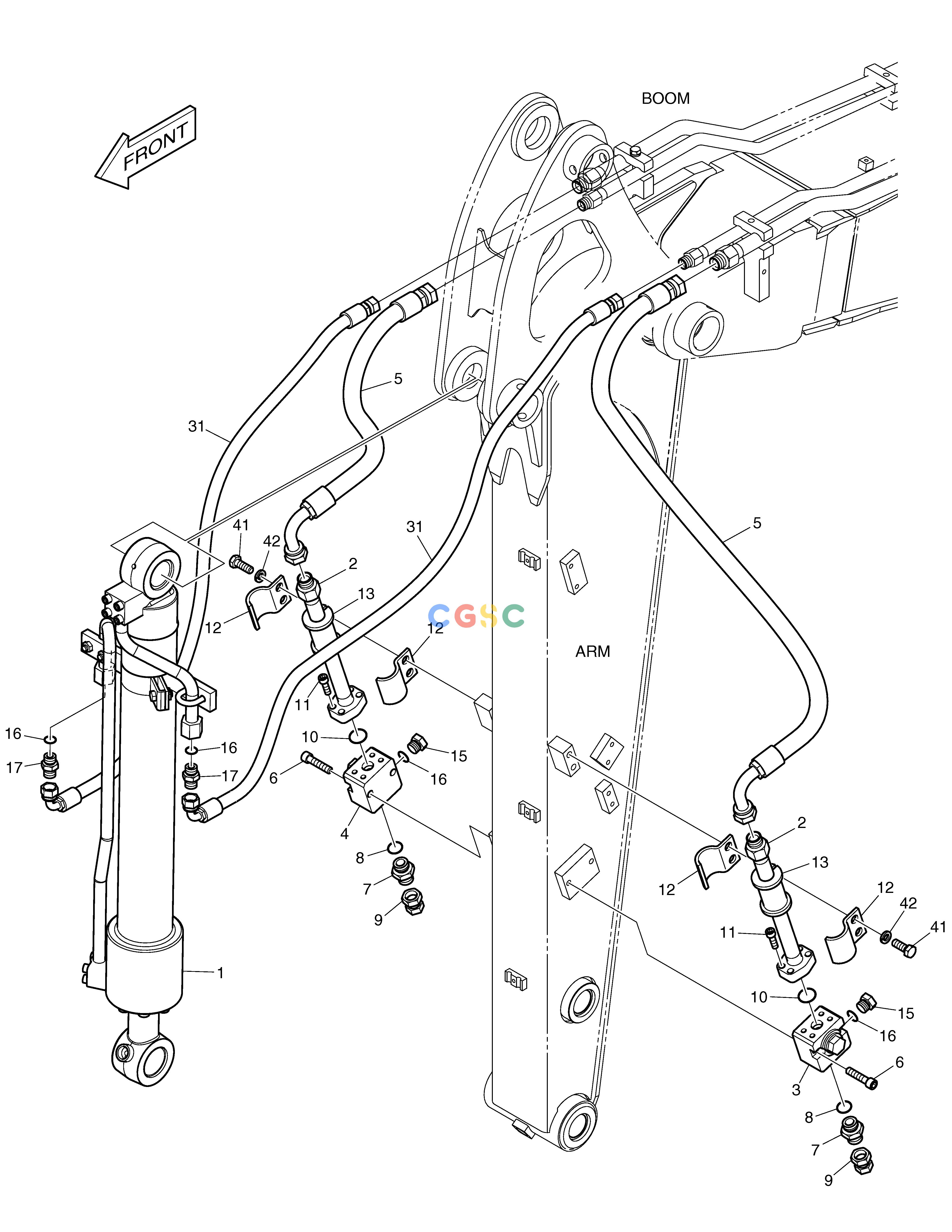 斗山零件查询ARM PIPING E80 Doosan parts catalog online