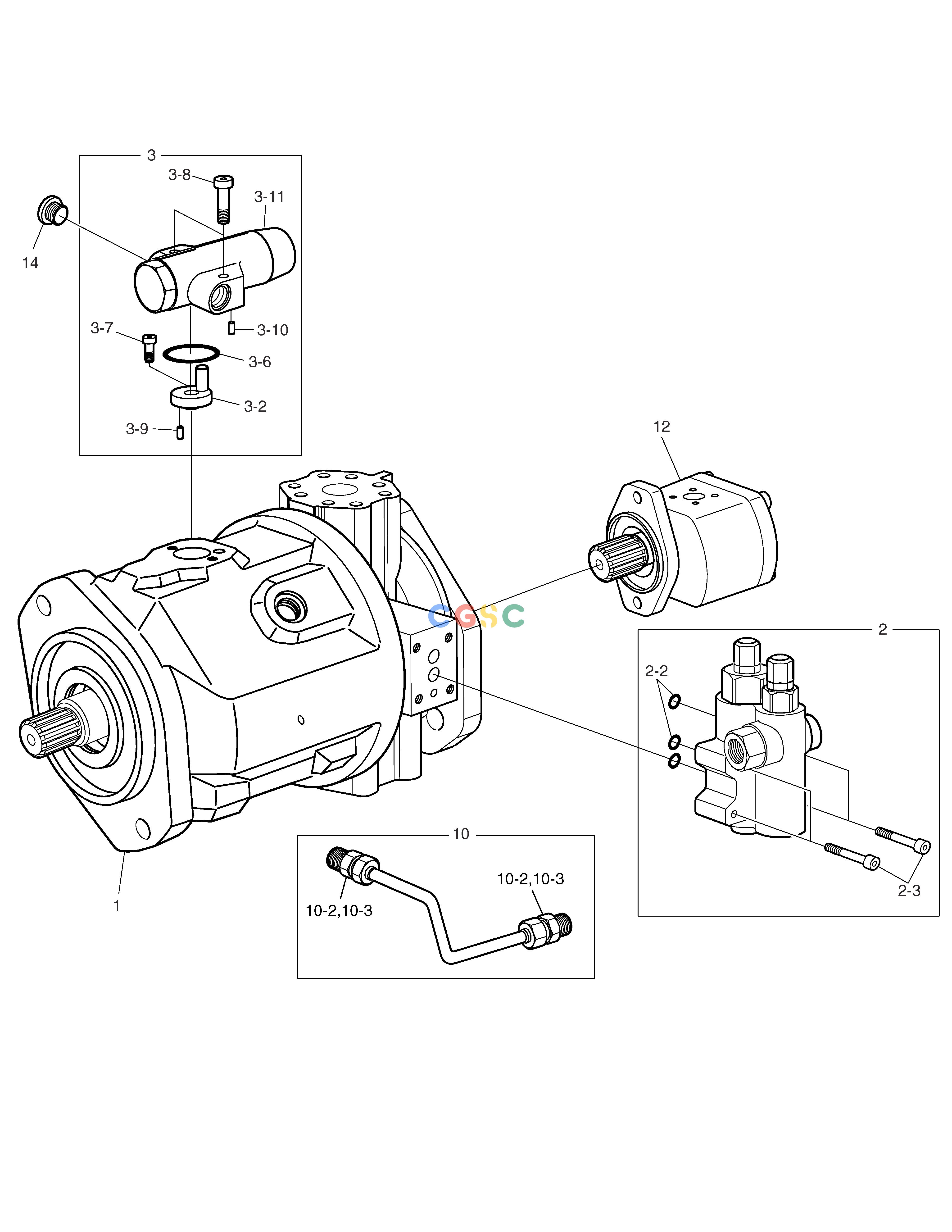 斗山零件查询MAIN PUMP - PILOT VALVE E80 Doosan parts catalog online