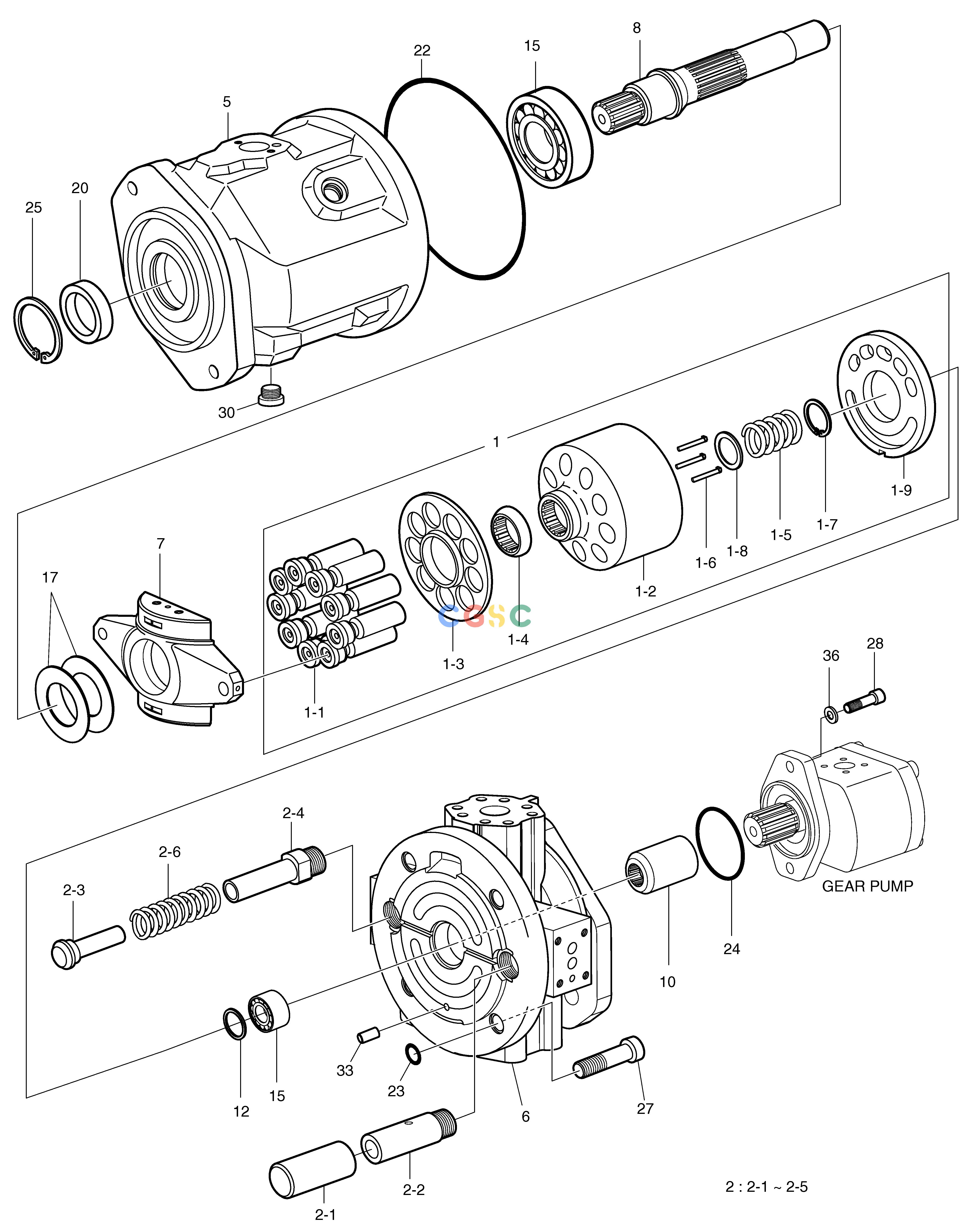 斗山零件查询MAIN PUMP - ROTARY GROUP E80 Doosan parts catalog online