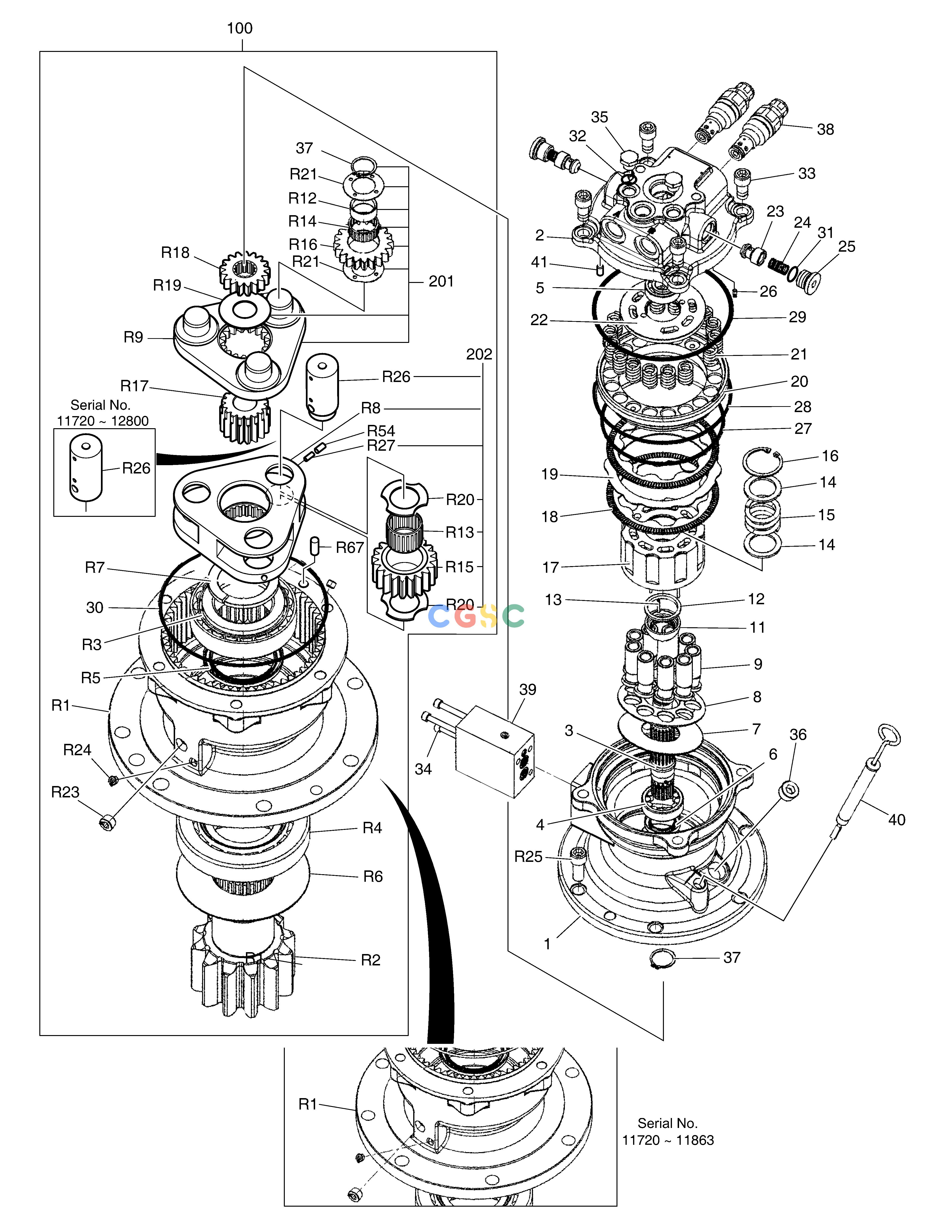 斗山零件查询SWING MOTOR E80 Doosan parts catalog online