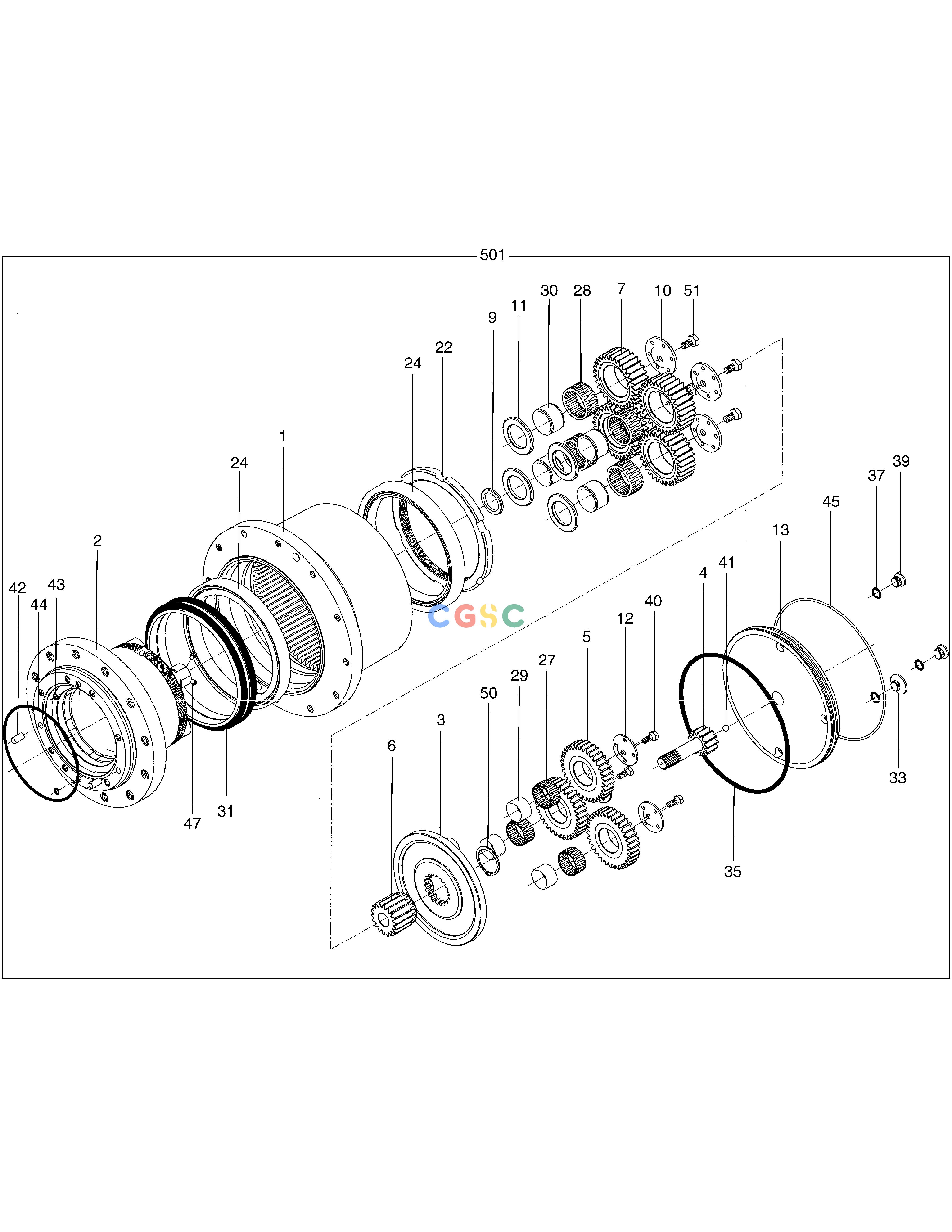 斗山零件查询TRAVEL REDUCTION GEAR E80 Doosan parts catalog online